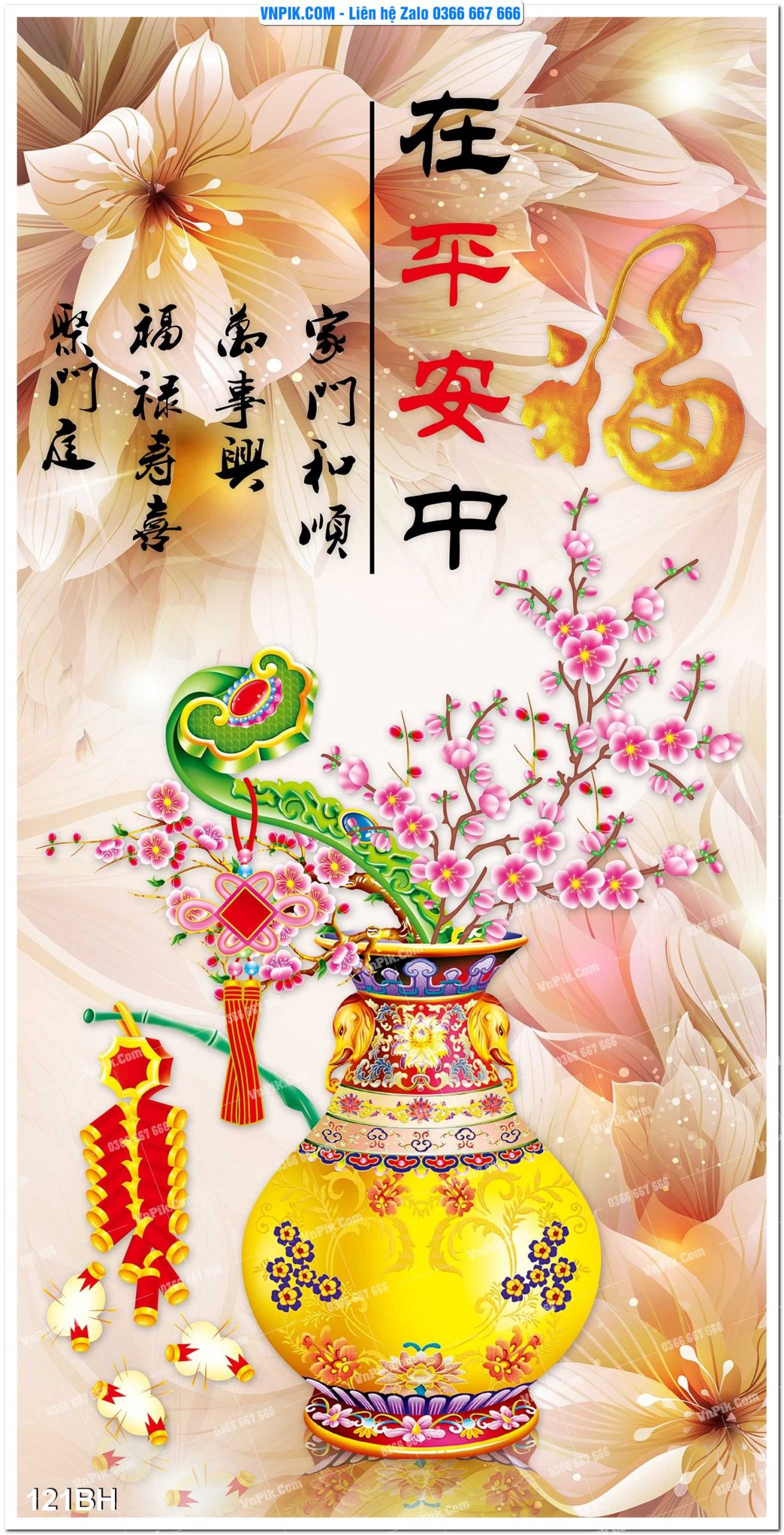 Tranh bình hoa nghệ thuật 121BH