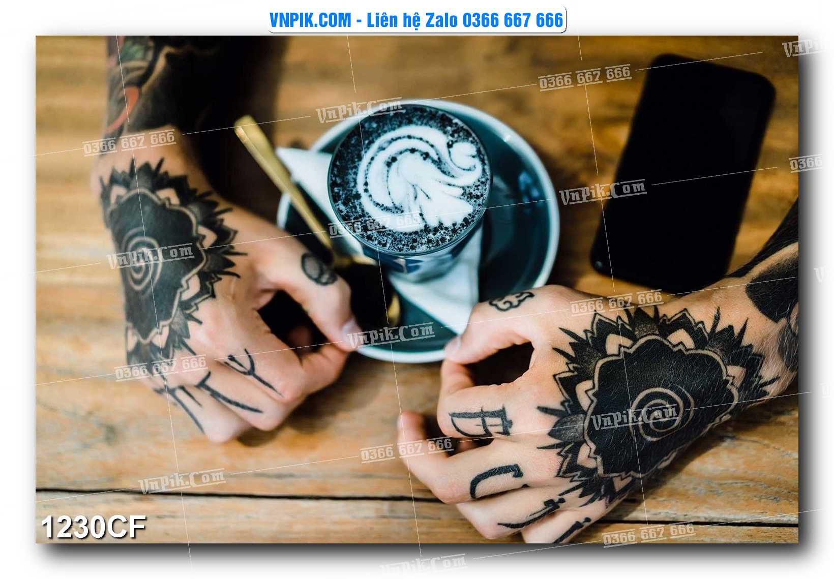 Tranh tường trang trí quán cà phê – trà chanh – trà sữa mã 1230CF