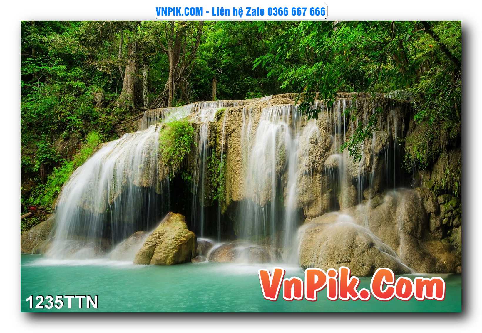 Tranh thác nước – Tranh phong thủy – Tranh treo tường mã 1235TTN