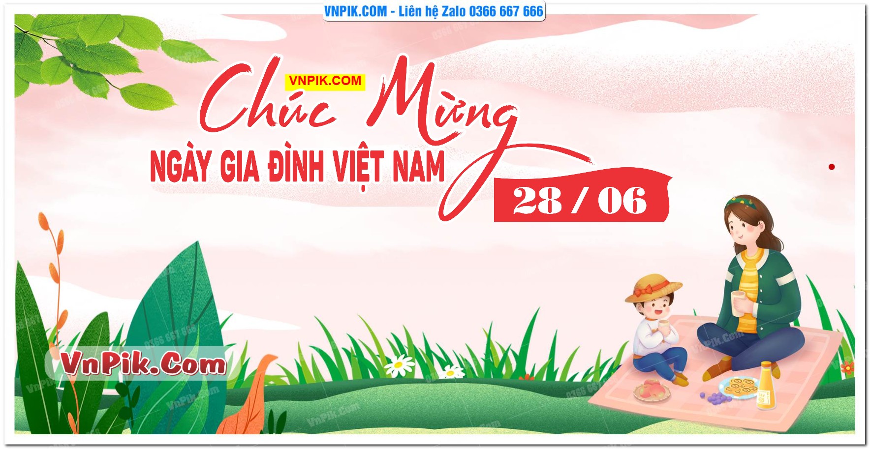 Phông nền kỷ niệm ngày gia đình Việt Nam 28/6 mã 1236980-3