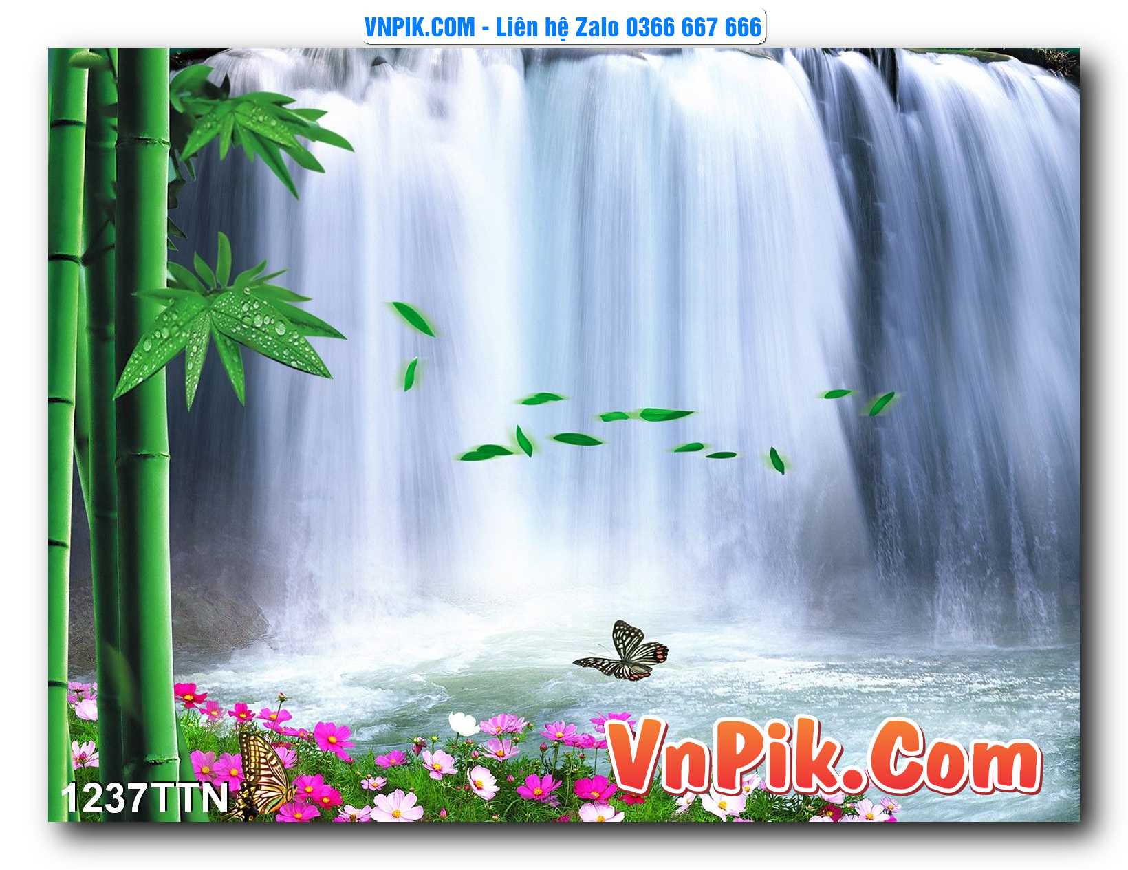 Tranh thác nước – Tranh phong thủy – Tranh treo tường mã 1237TTN