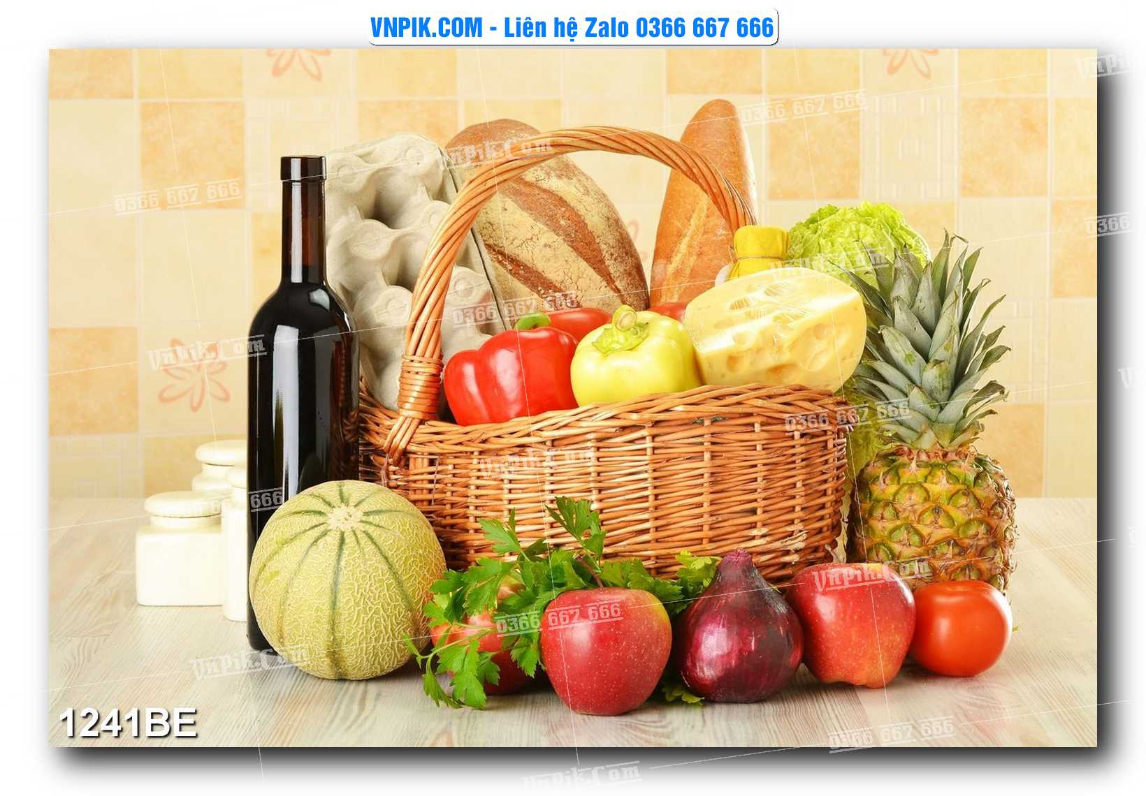 Tranh treo tường trang trí phòng bếp đẹp mã 1241BE
