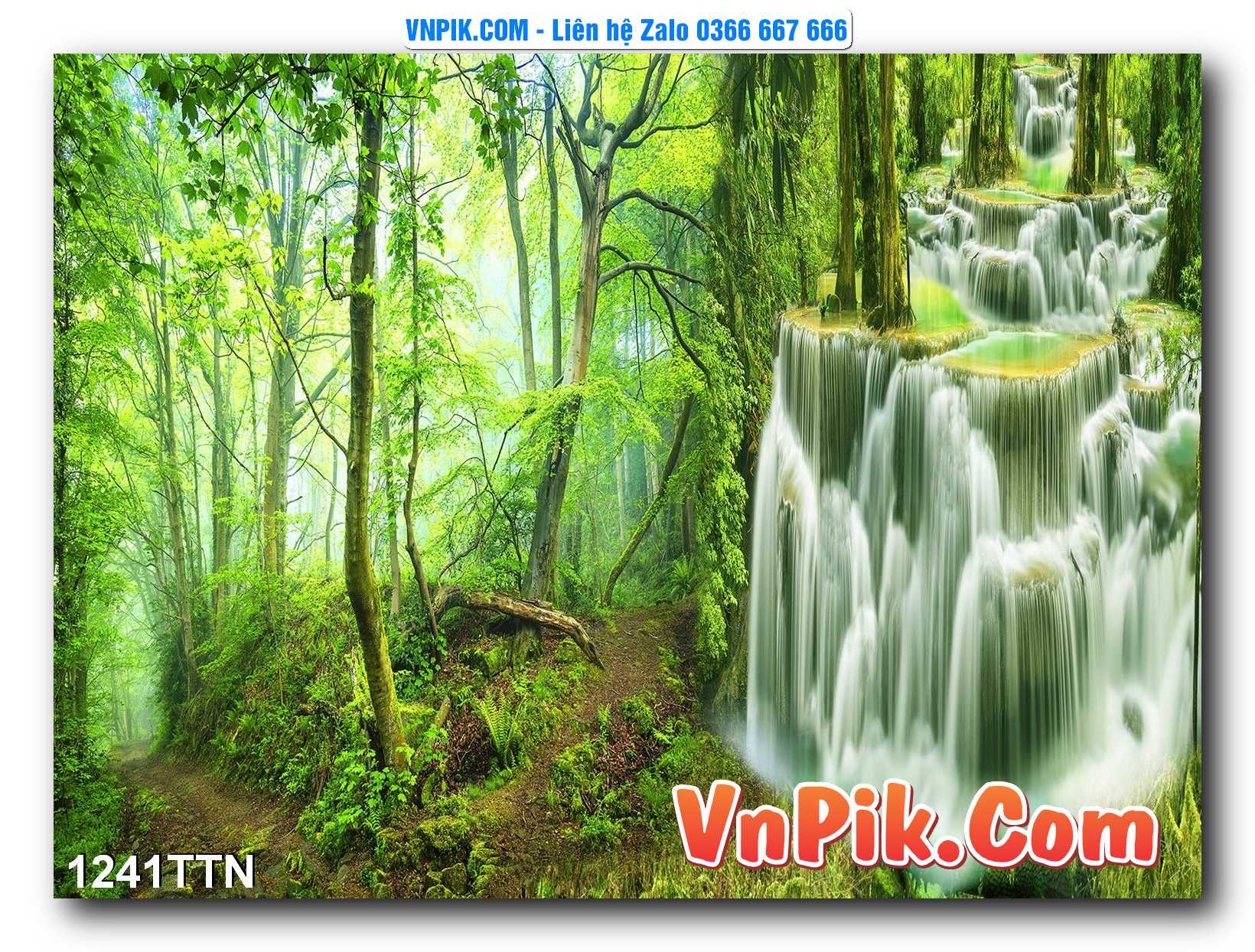 Tranh thác nước – Tranh phong thủy – Tranh treo tường mã 1241TTN