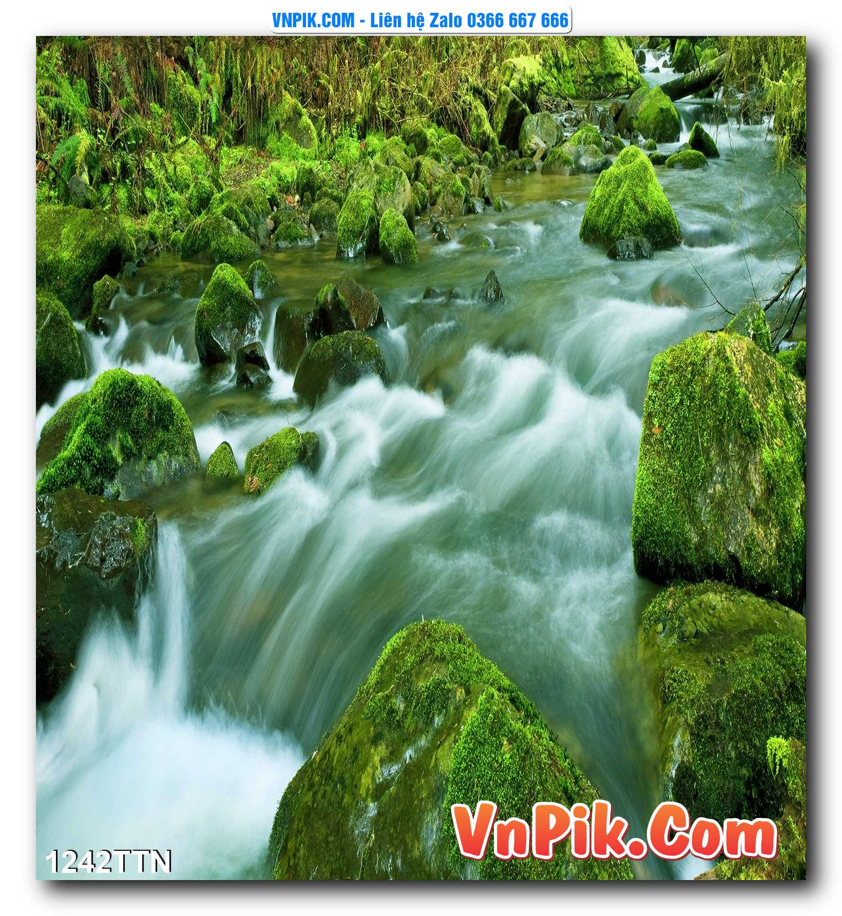 Tranh thác nước – Tranh phong thủy – Tranh treo tường mã 1242TTN
