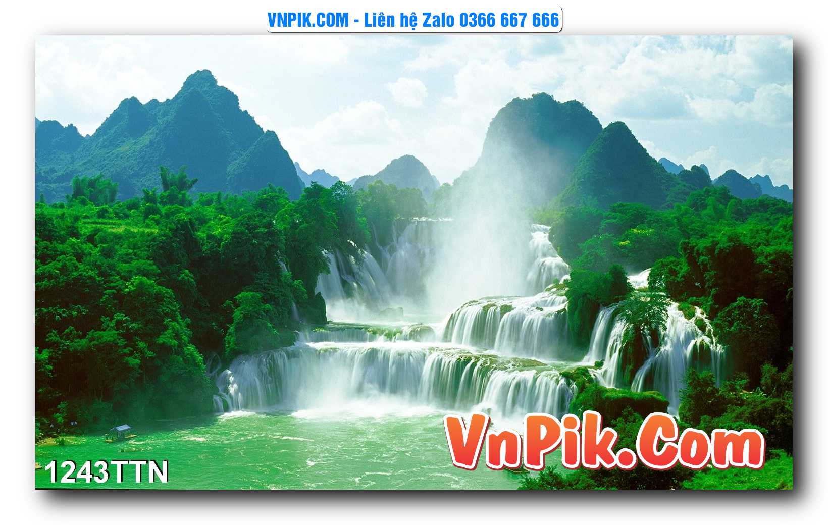 Tranh thác nước – Tranh phong thủy – Tranh treo tường mã 1243TTN