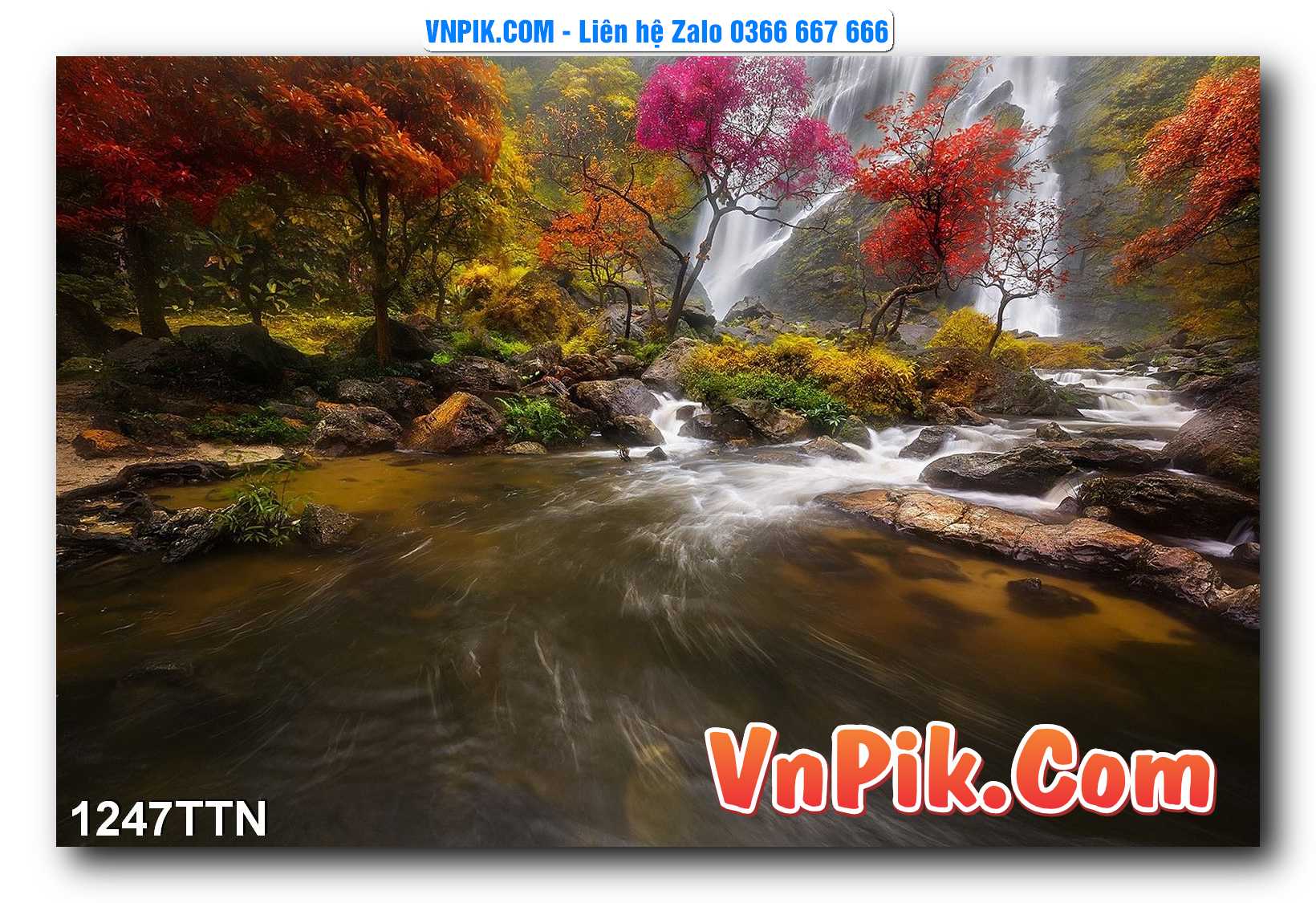 Tranh thác nước – Tranh phong thủy – Tranh treo tường mã 1247TTN