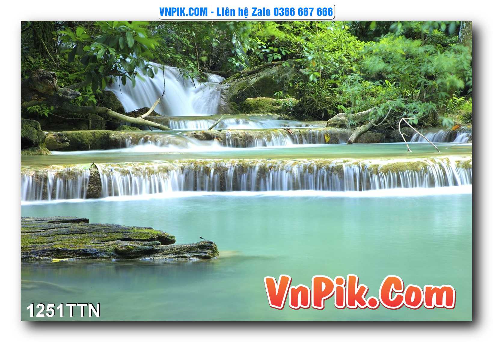 Tranh thác nước – Tranh phong thủy – Tranh treo tường mã 1251TTN