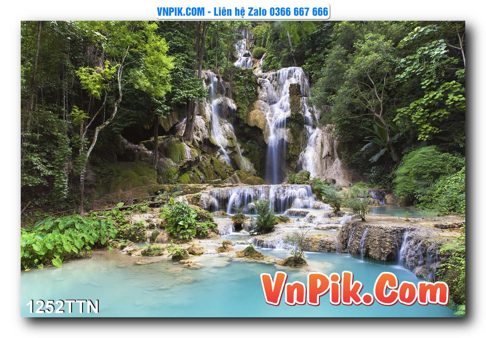 Tranh thác nước – Tranh phong thủy – Tranh treo tường mã 1252TTN
