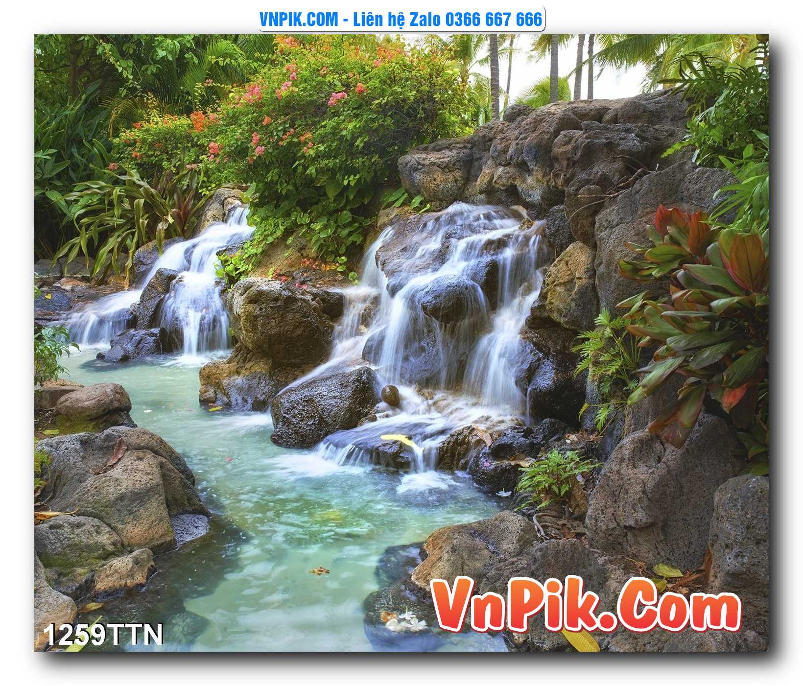 Tranh thác nước – Tranh phong thủy – Tranh treo tường mã 1259TTN