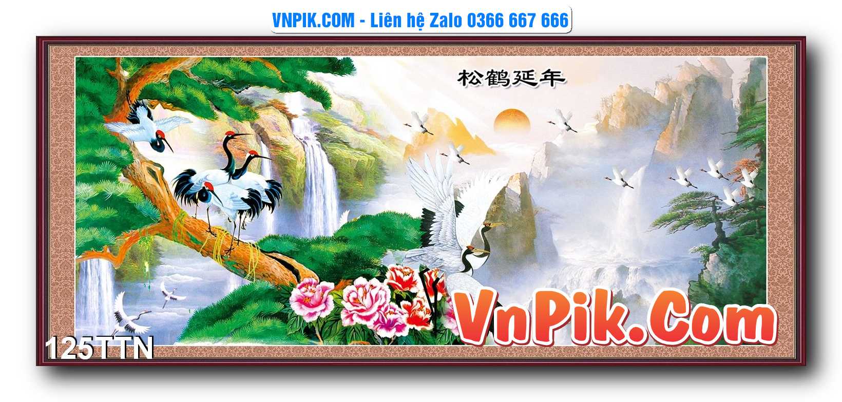Tranh thác nước – Tranh phong thủy – Tranh treo tường mã 125TTN