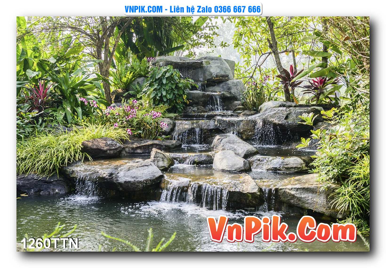 Tranh thác nước – Tranh phong thủy – Tranh treo tường mã 1260TTN