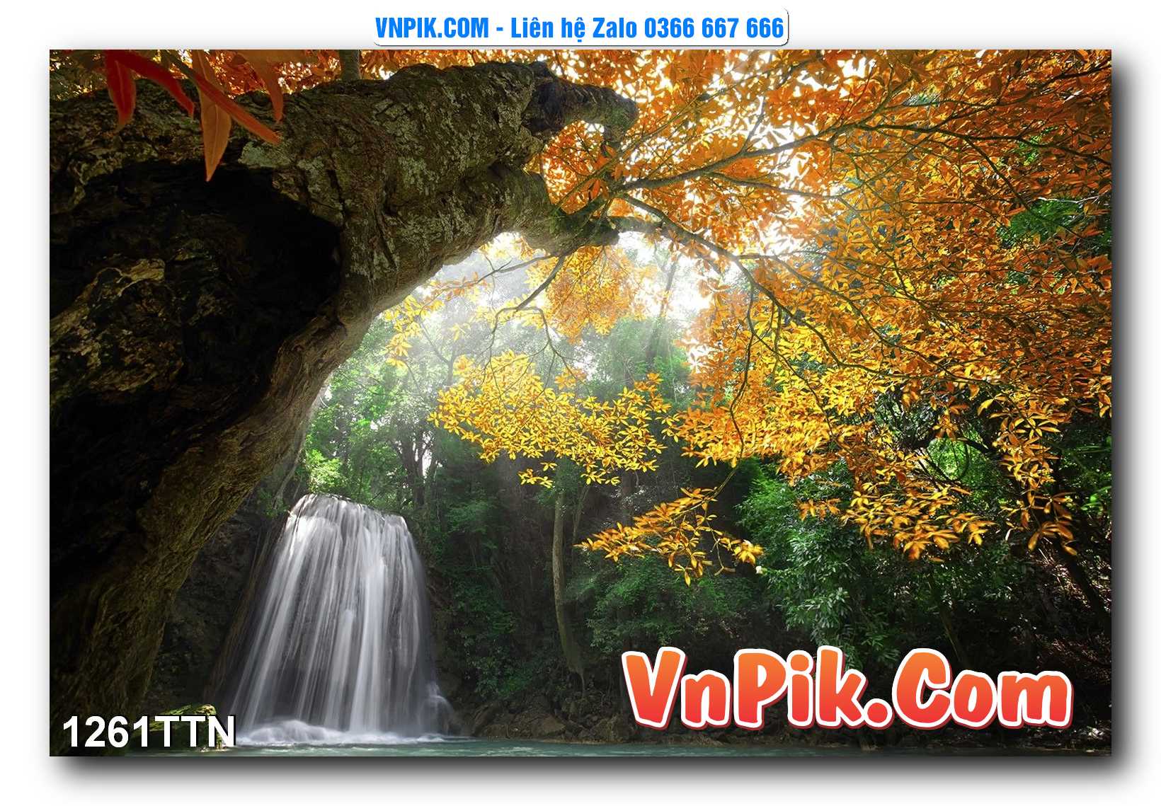 Tranh thác nước – Tranh phong thủy – Tranh treo tường mã 1261TTN