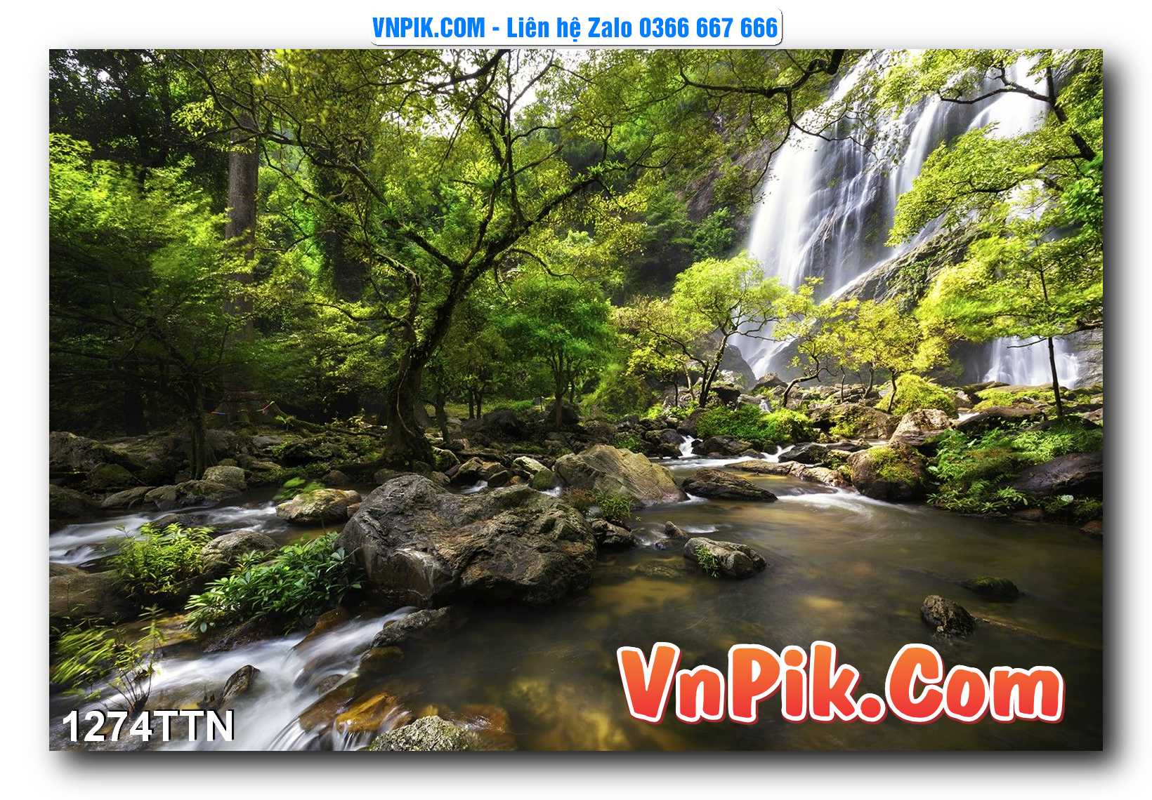 Tranh thác nước – Tranh phong thủy – Tranh treo tường mã 1274TTN
