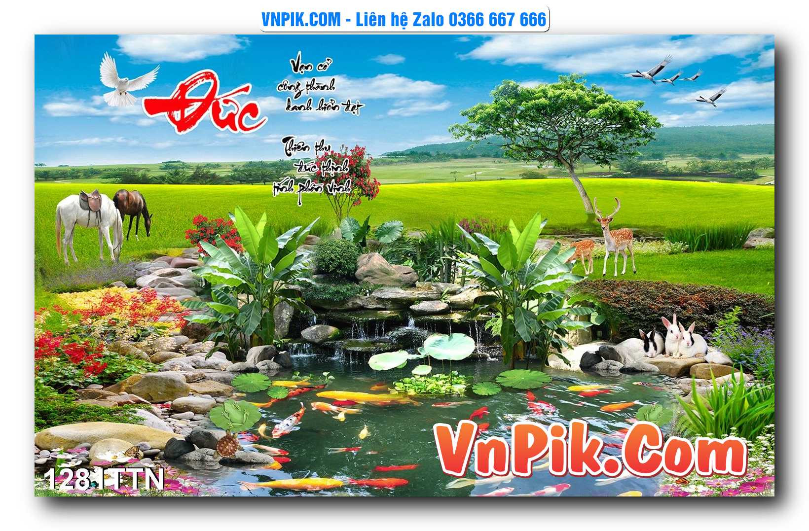 Tranh thác nước – Tranh phong thủy – Tranh treo tường mã 1281TTN