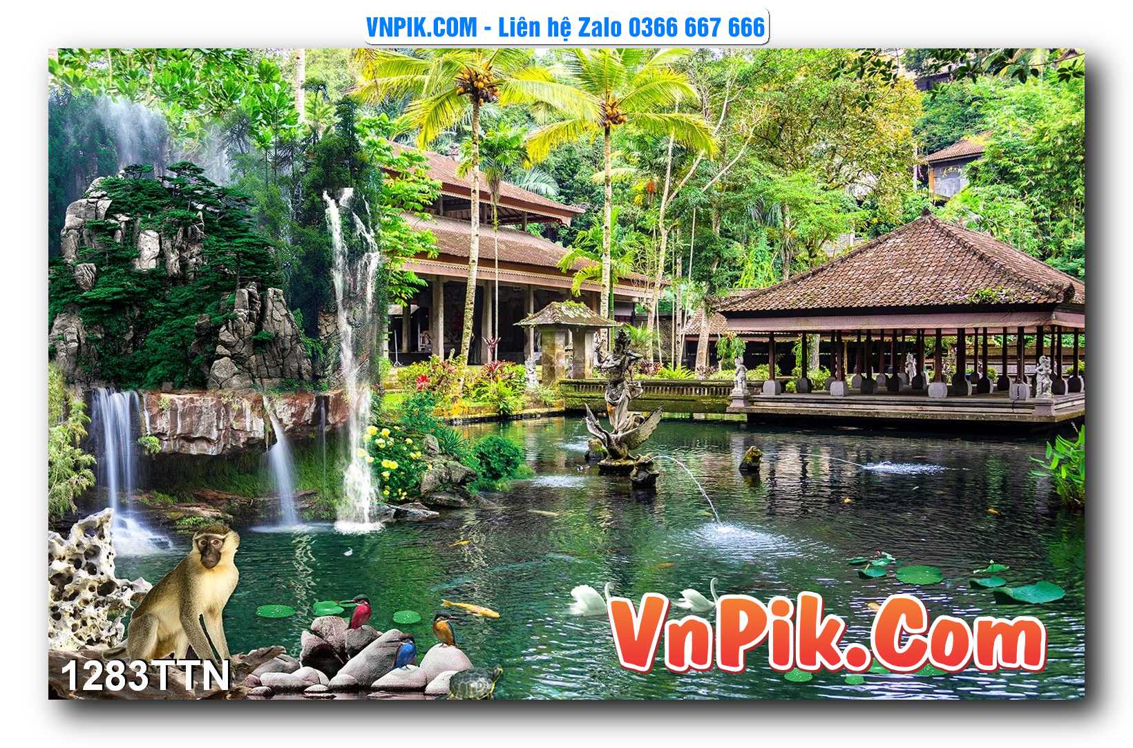 Tranh thác nước – Tranh phong thủy – Tranh treo tường mã 1283TTN