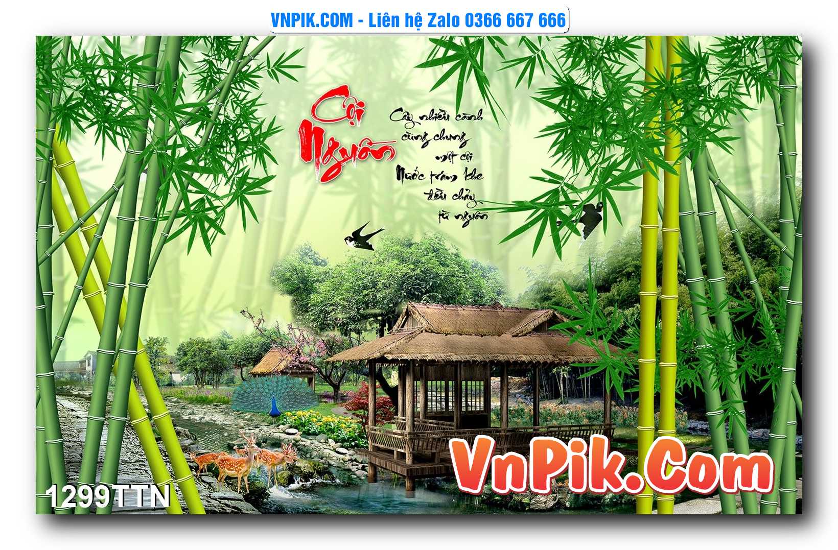 Tranh thác nước – Tranh phong thủy – Tranh treo tường mã 1299TTN