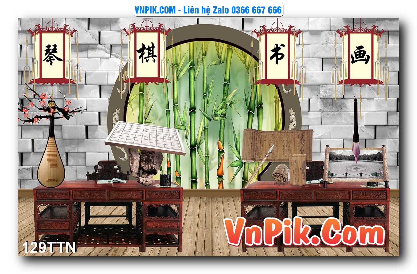 Tranh thác nước – Tranh phong thủy – Tranh treo tường mã 129TTN