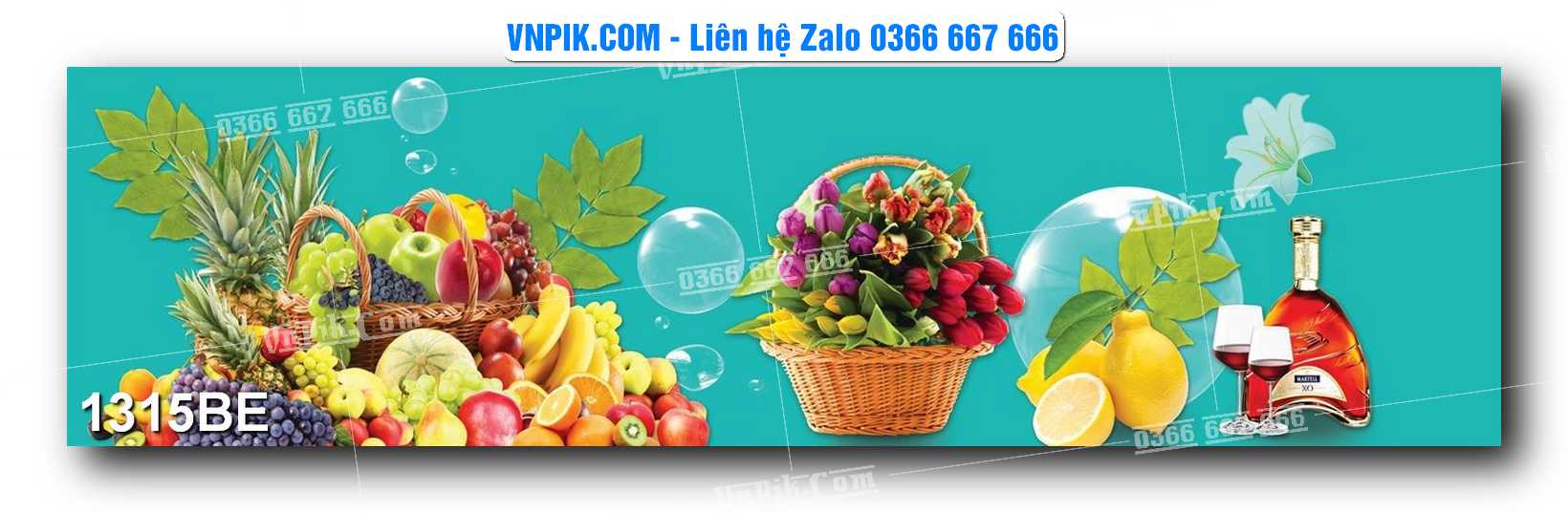 Tranh treo tường trang trí phòng bếp đẹp mã 1315BE