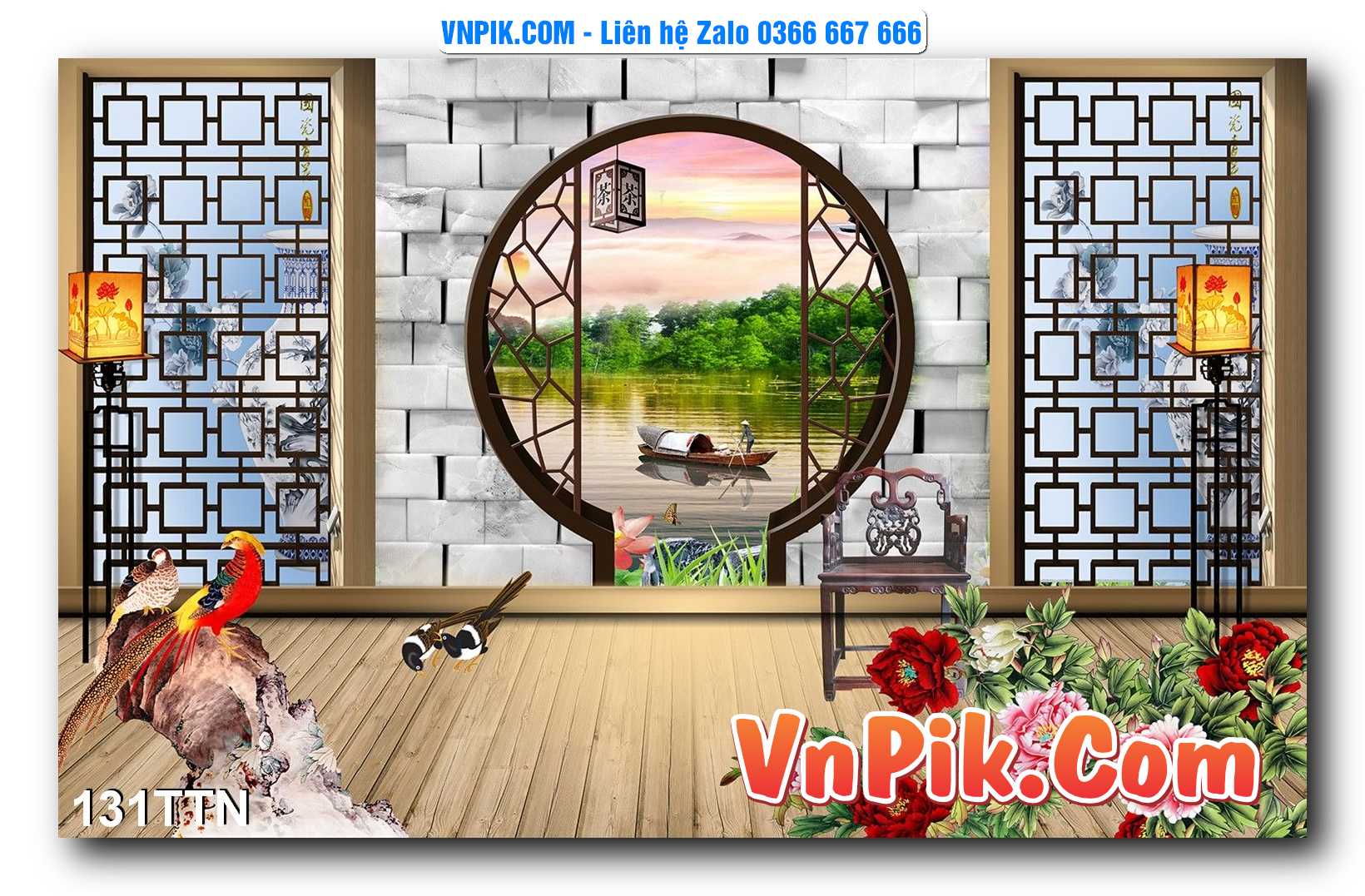 Tranh thác nước – Tranh phong thủy – Tranh treo tường mã 131TTN