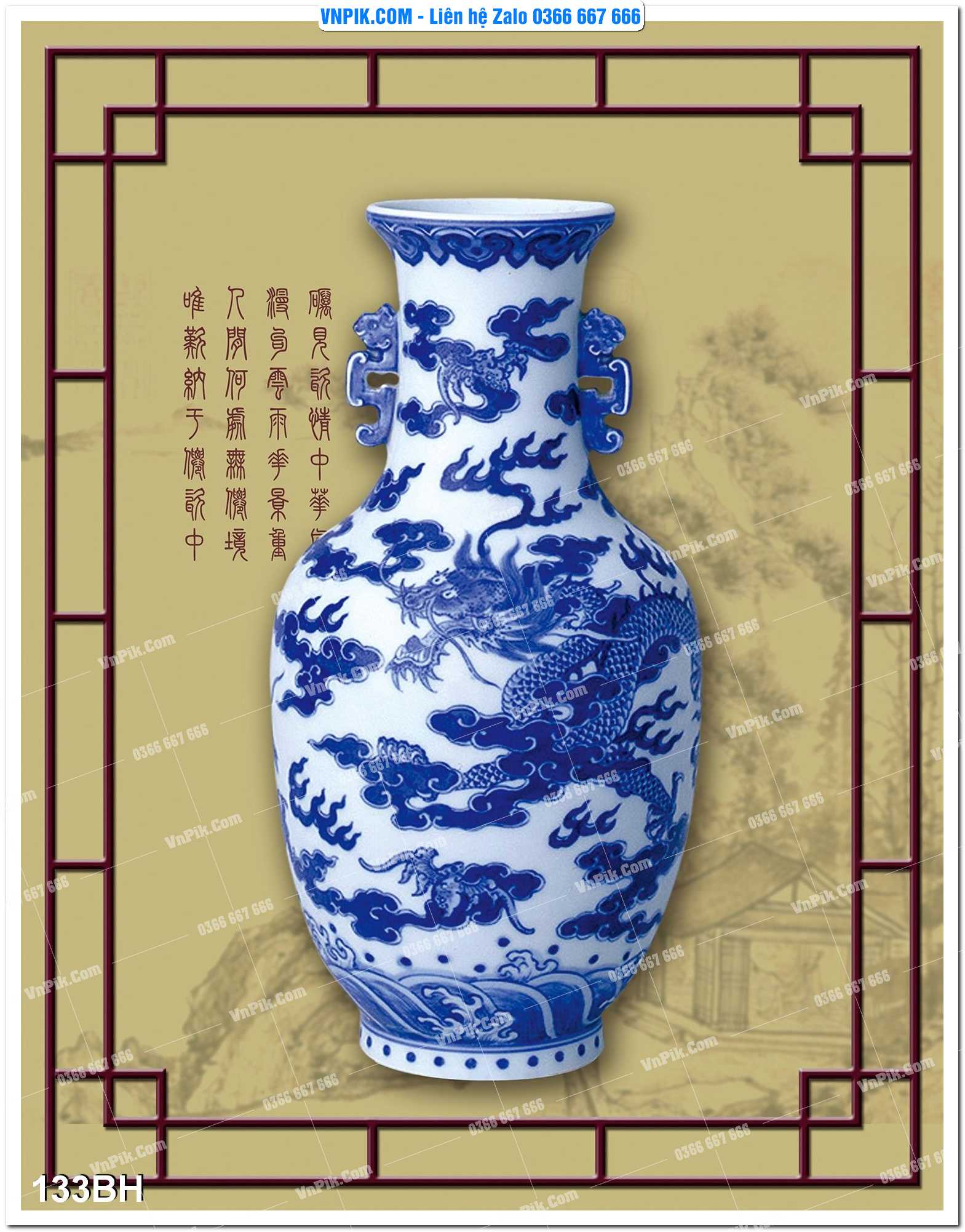 Tranh bình hoa nghệ thuật 133BH