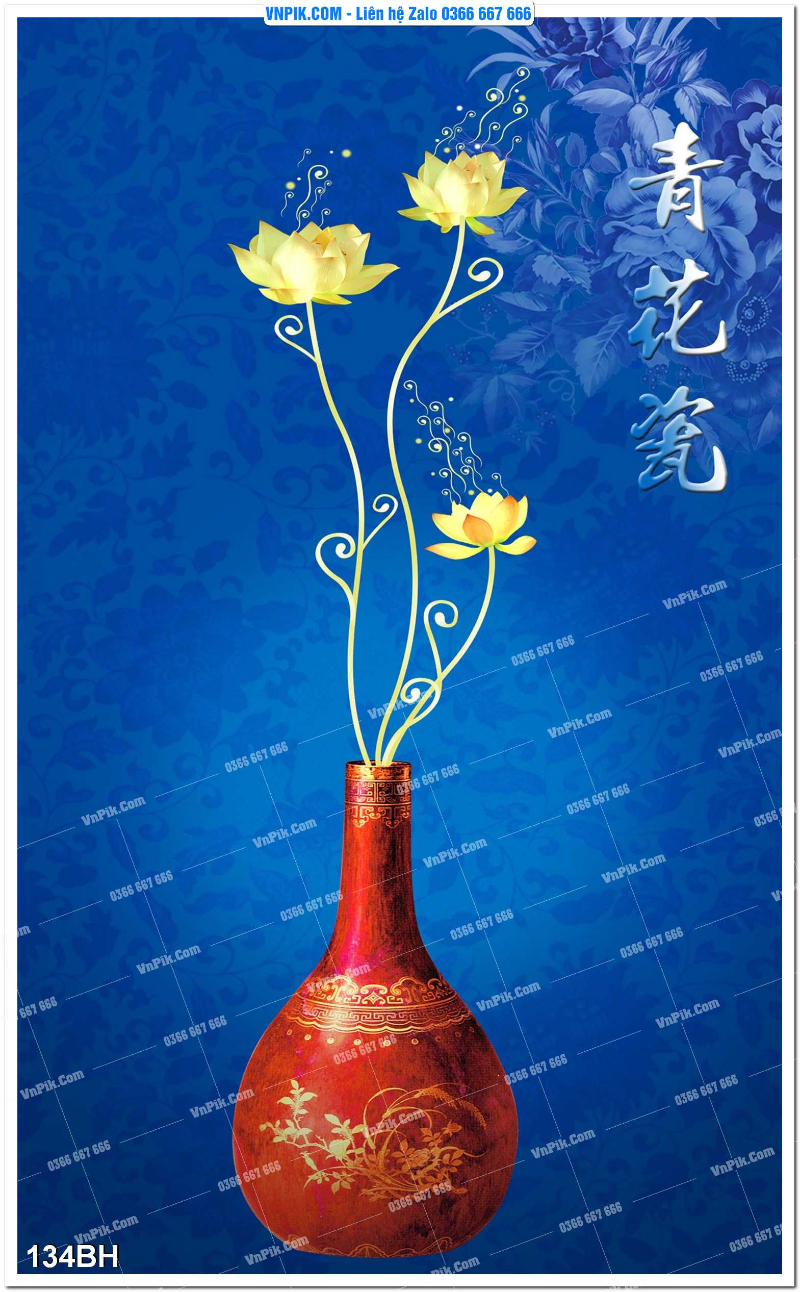 Tranh bình hoa nghệ thuật 134BH