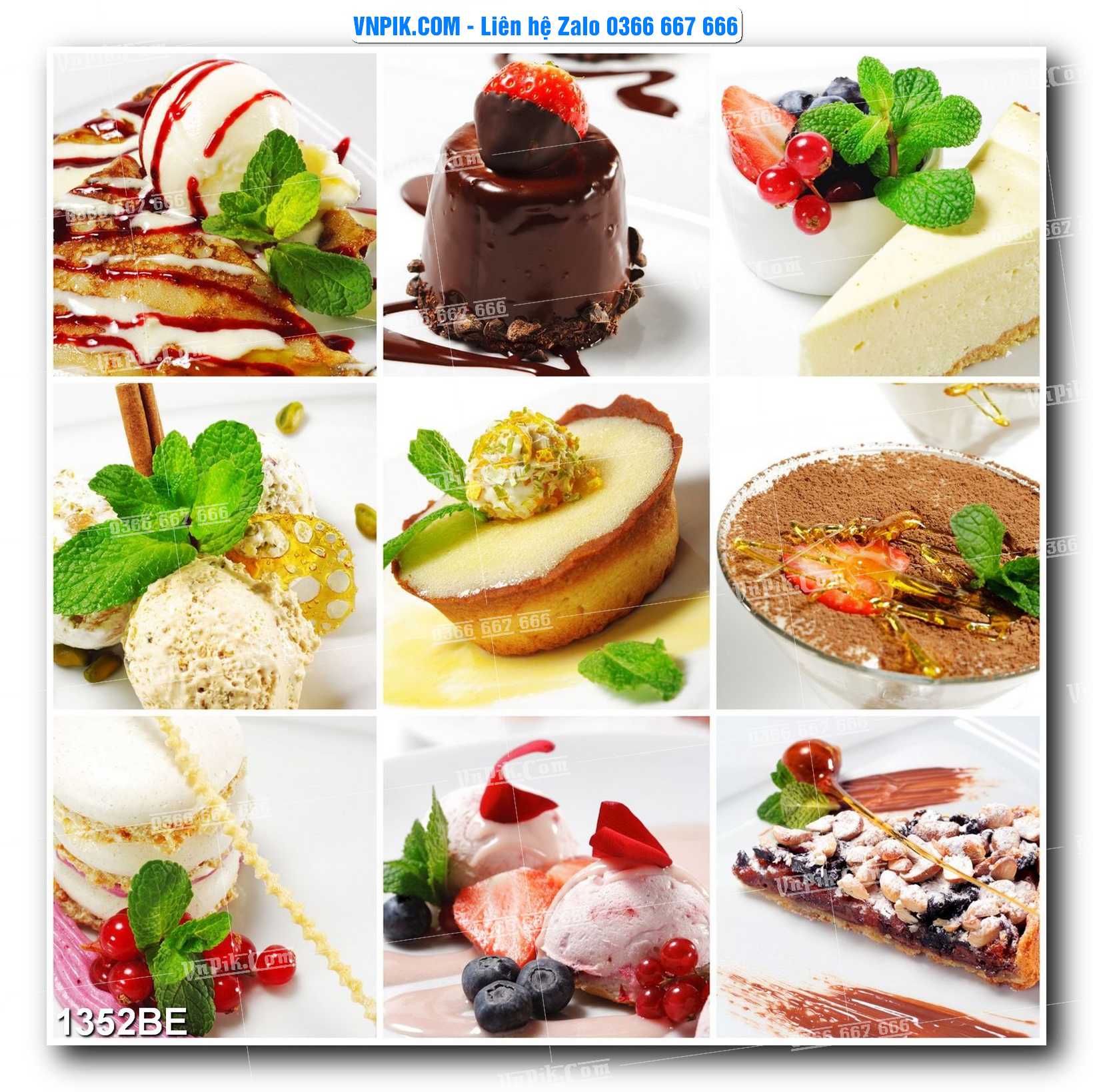 Tranh treo tường trang trí phòng bếp đẹp mã 1352BE
