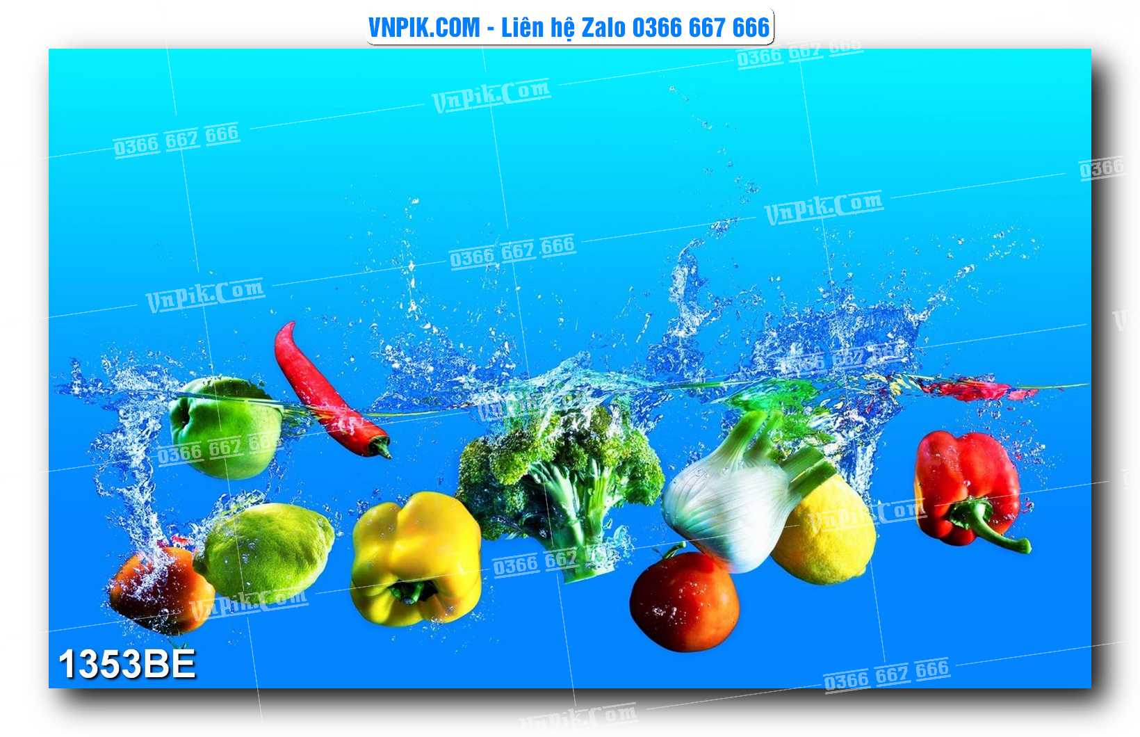 Tranh treo tường trang trí phòng bếp đẹp mã 1353BE