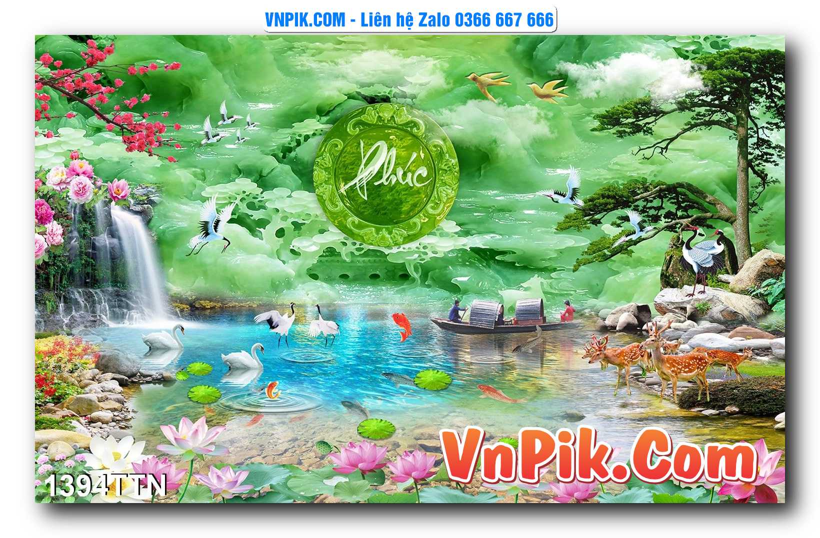 Tranh thác nước – Tranh phong thủy – Tranh treo tường mã 1394TTN
