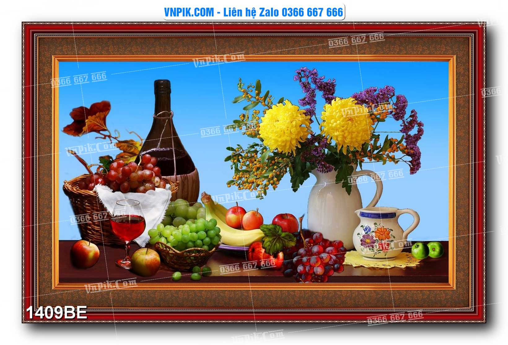 Tranh treo tường trang trí phòng bếp đẹp mã 1409BE
