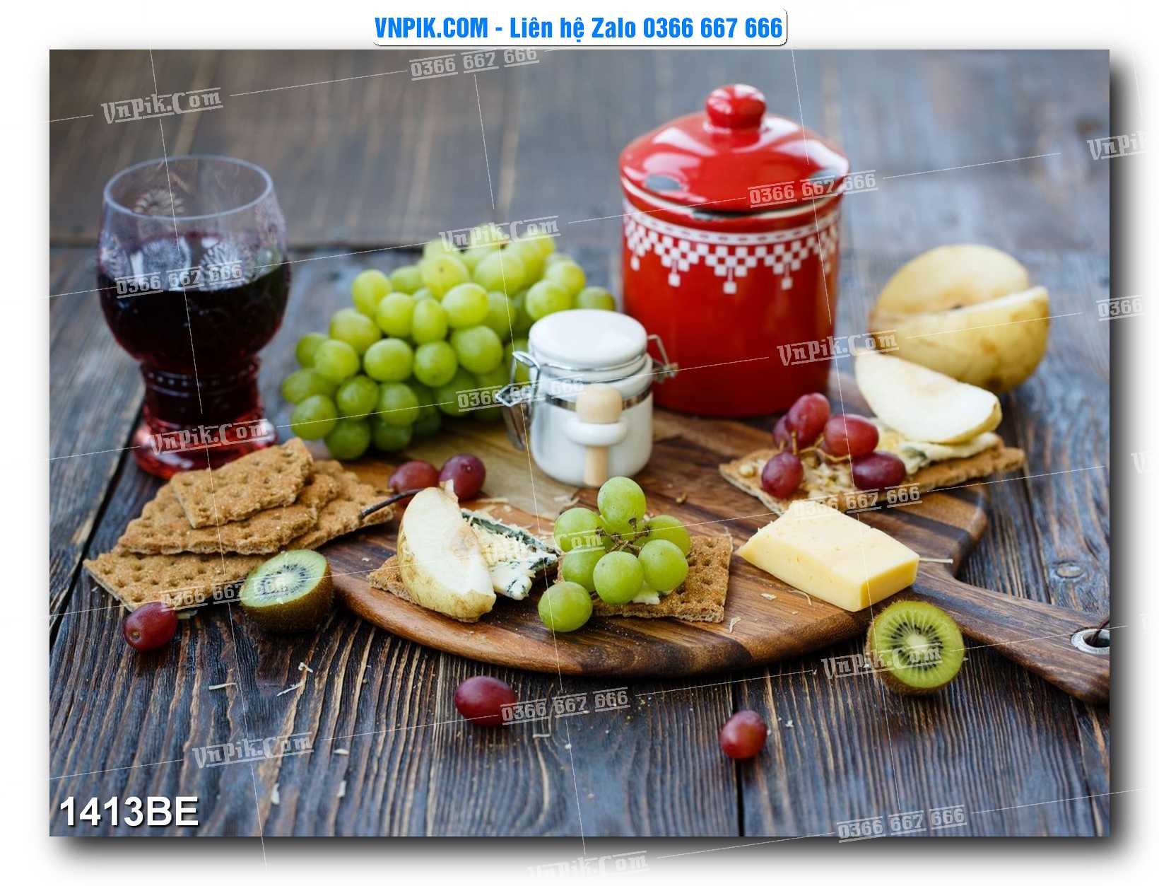 Tranh treo tường trang trí phòng bếp đẹp mã 1413BE