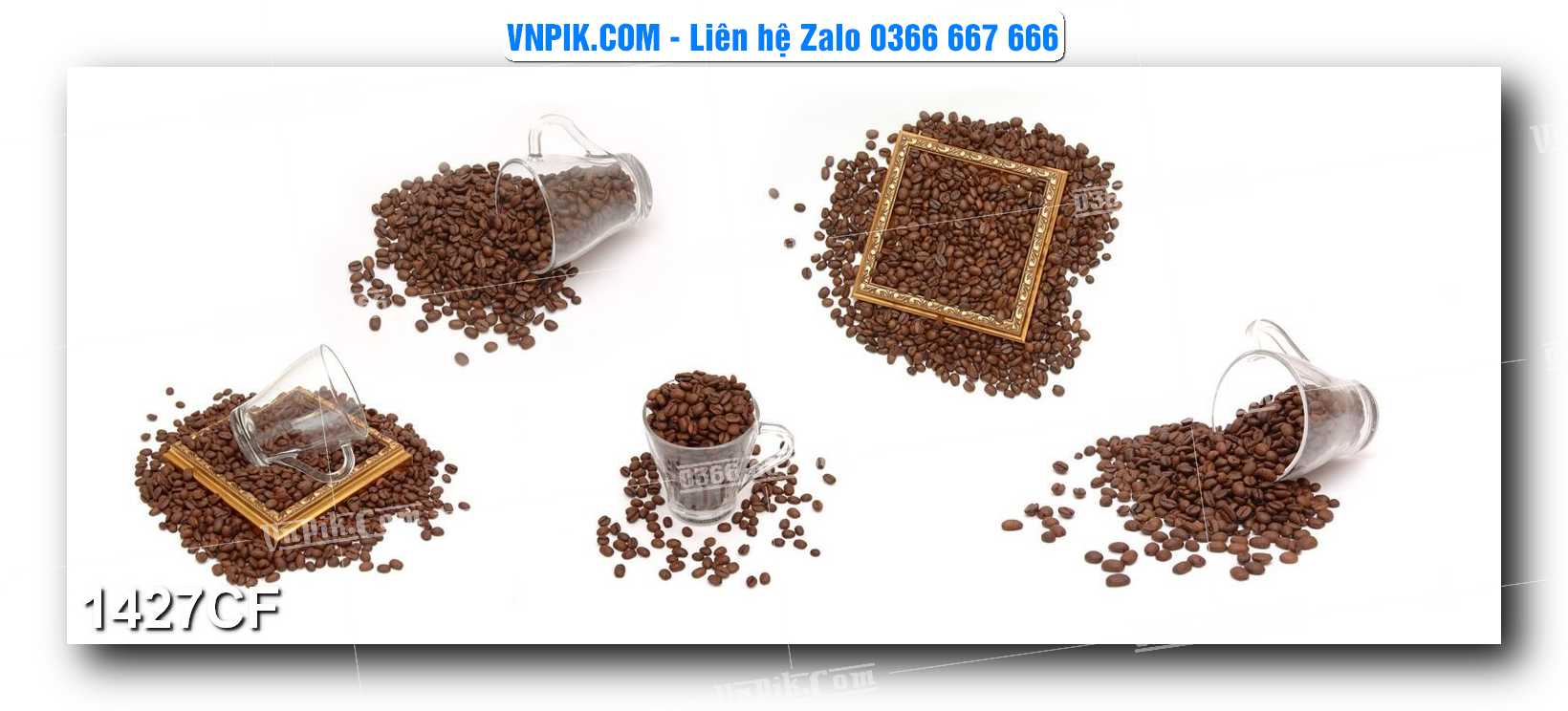 Tranh tường trang trí quán cà phê – trà chanh – trà sữa mã 1427CF