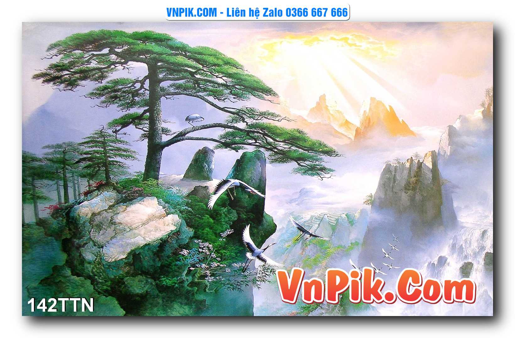 Tranh thác nước – Tranh phong thủy – Tranh treo tường mã 142TTN