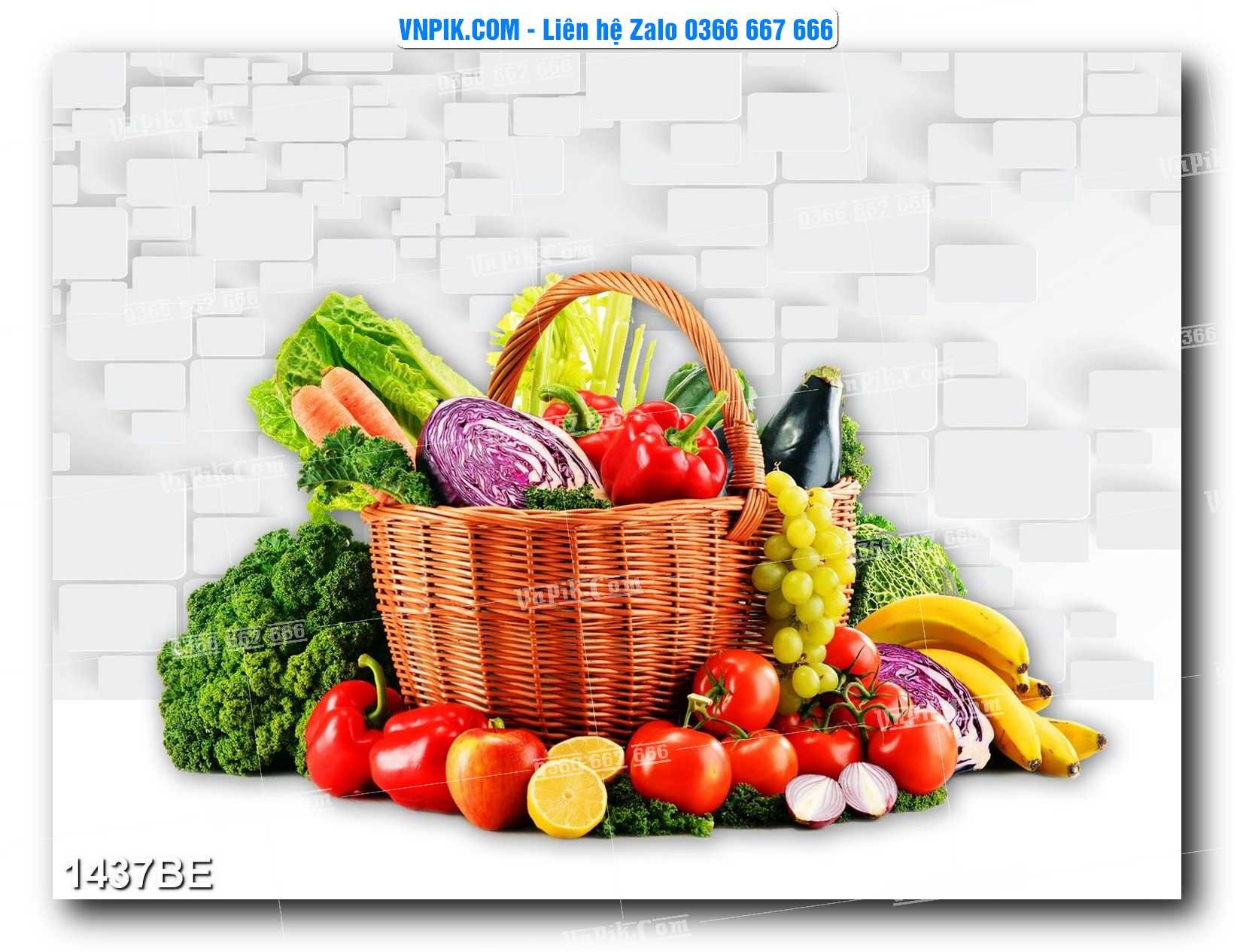 Tranh treo tường trang trí phòng bếp đẹp mã 1437BE