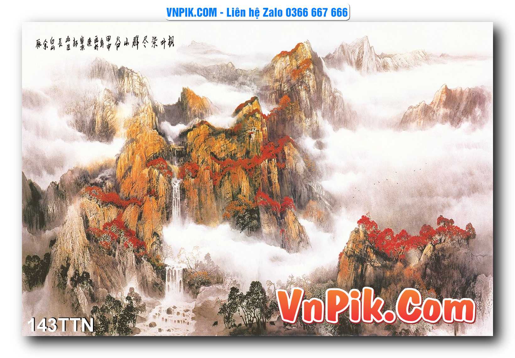 Tranh thác nước – Tranh phong thủy – Tranh treo tường mã 143TTN