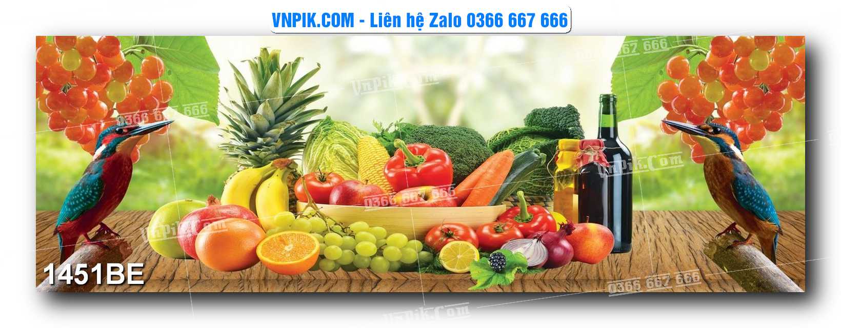 Tranh treo tường trang trí phòng bếp đẹp mã 1451BE