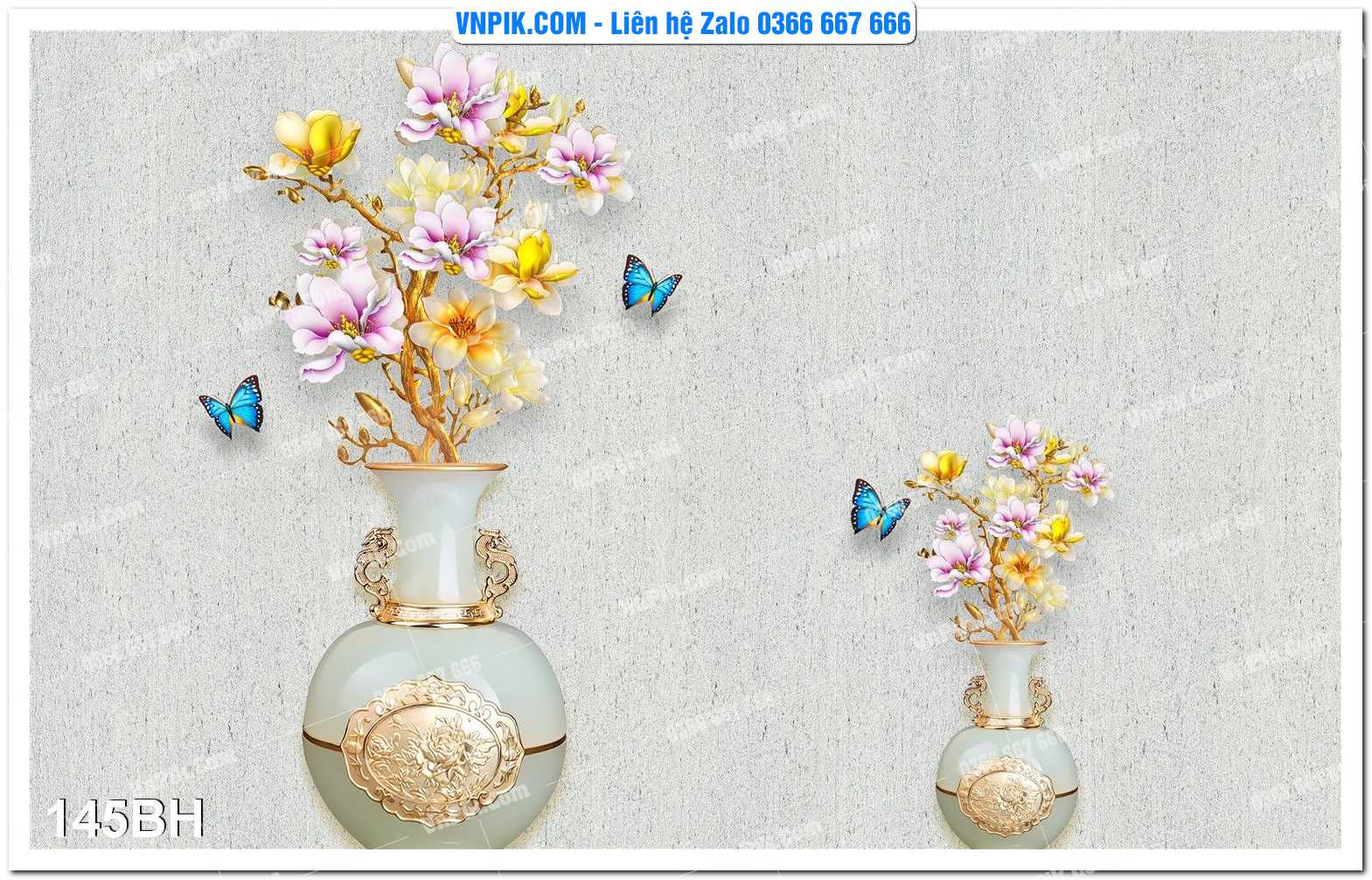 Tranh bình hoa nghệ thuật 145BH