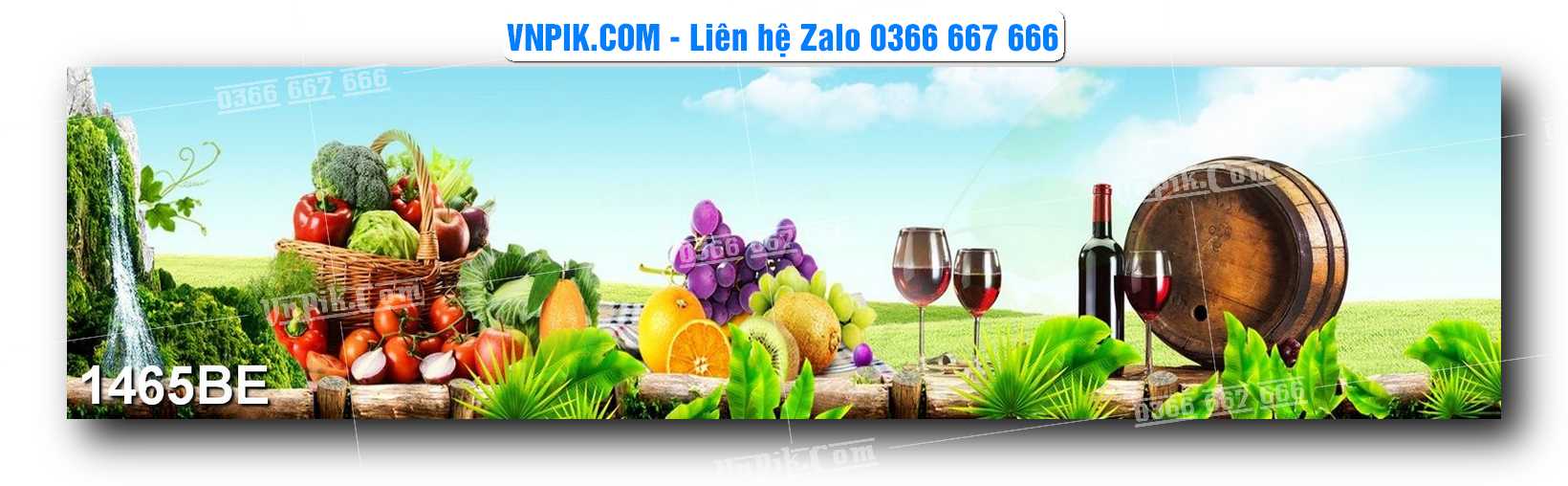 Tranh treo tường trang trí phòng bếp đẹp mã 1465BE