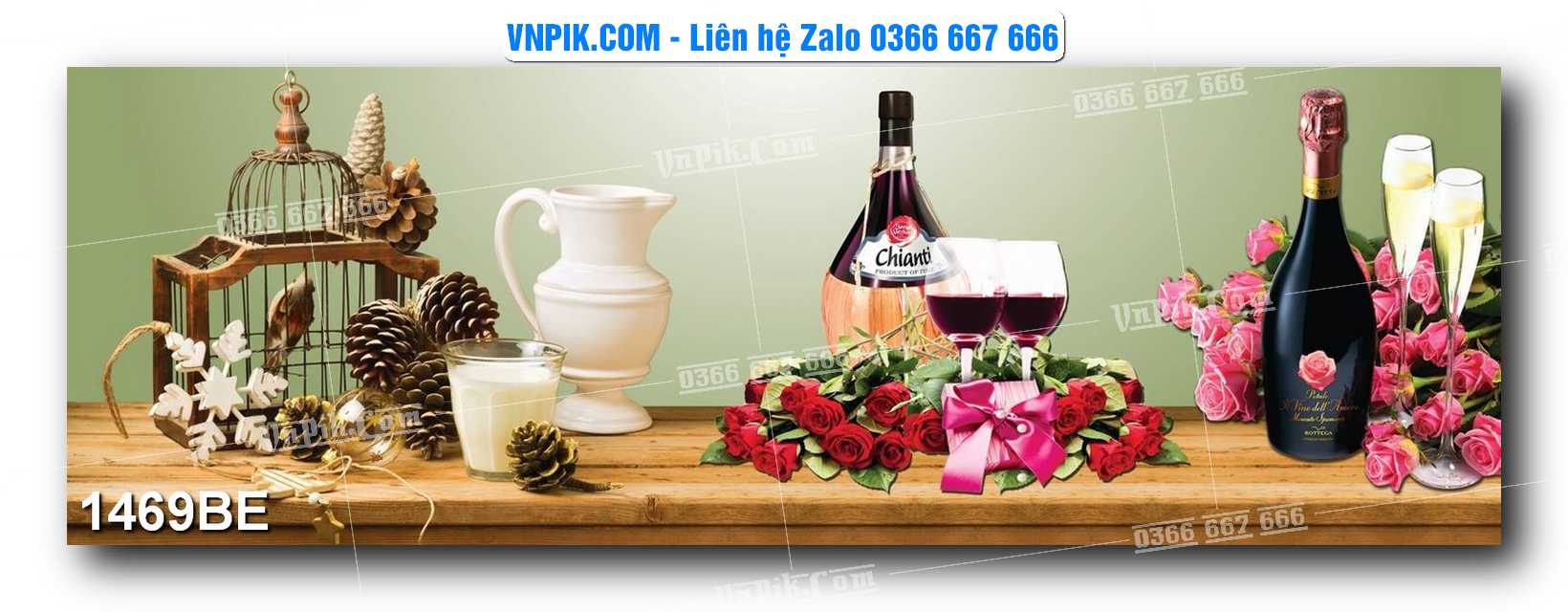 Tranh treo tường trang trí phòng bếp đẹp mã 1469BE