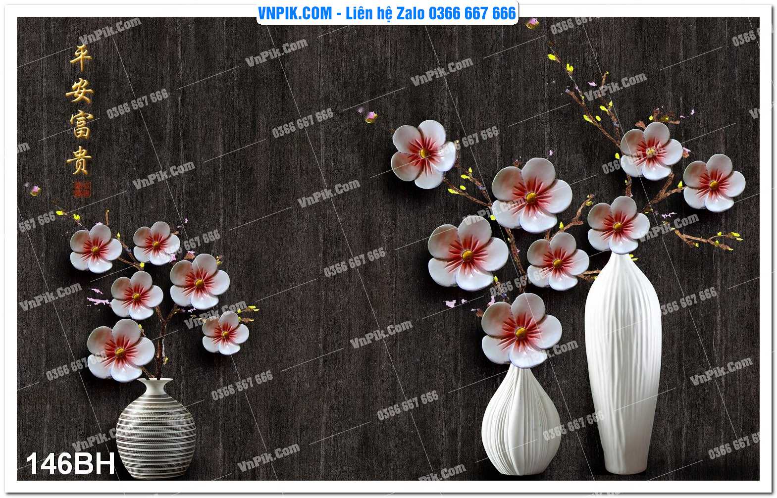 Tranh bình hoa nghệ thuật 146BH