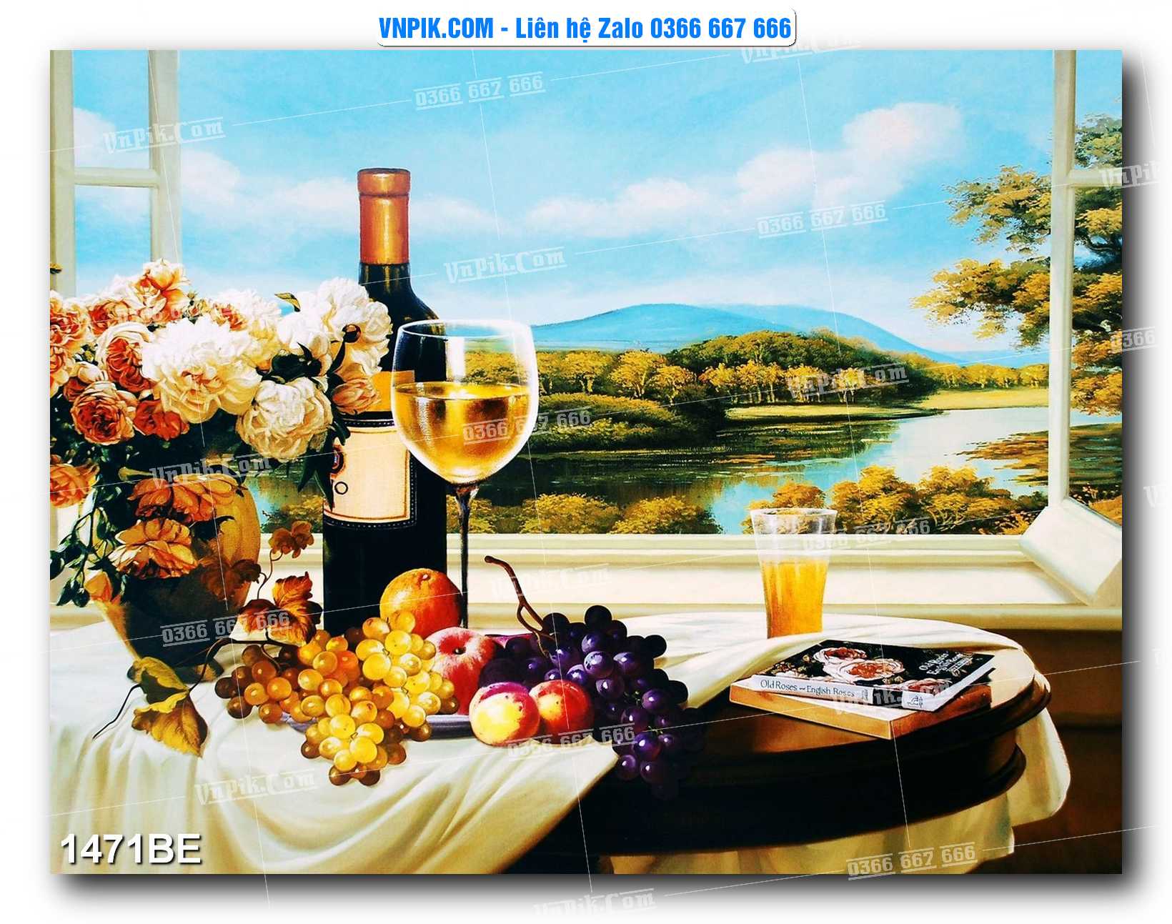 Tranh treo tường trang trí phòng bếp đẹp mã 1471BE