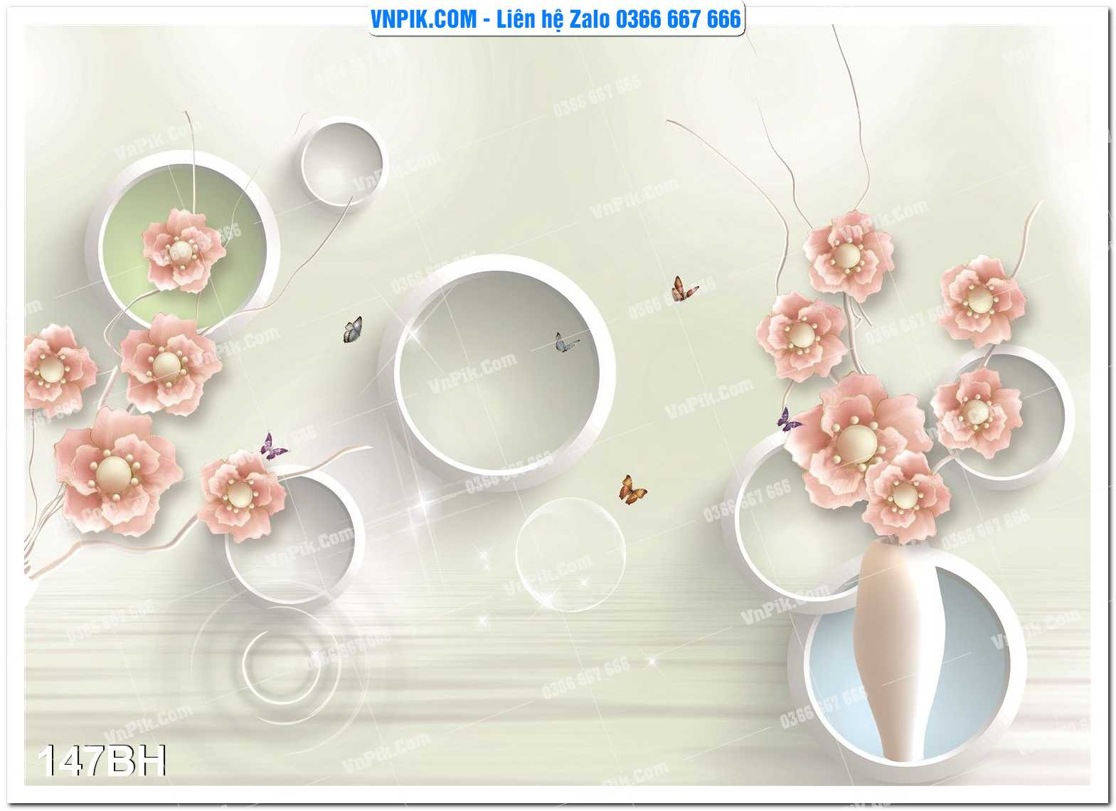 Tranh bình hoa nghệ thuật 147BH