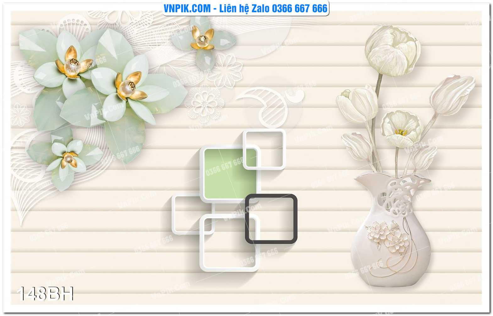 Tranh bình hoa nghệ thuật 148BH
