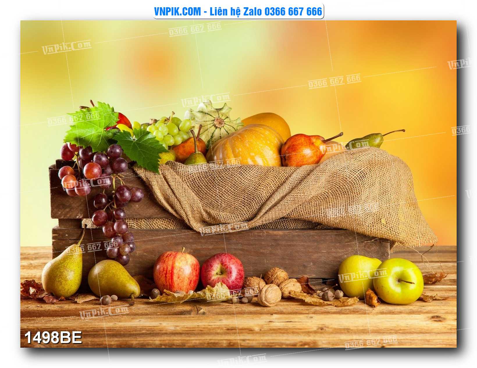 Tranh treo tường trang trí phòng bếp đẹp mã 1498BE