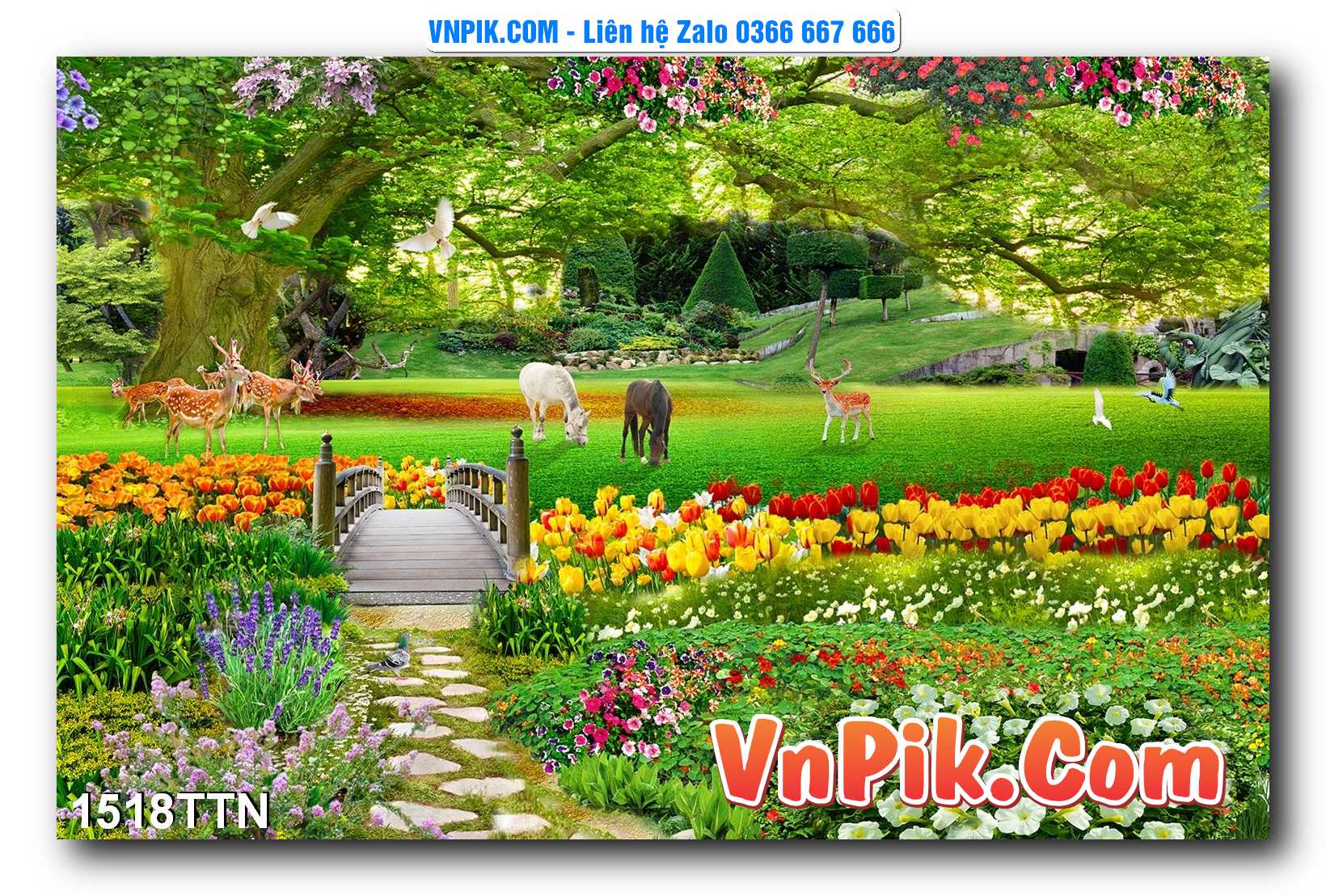 Tranh thác nước – Tranh phong thủy – Tranh treo tường mã 1518TTN