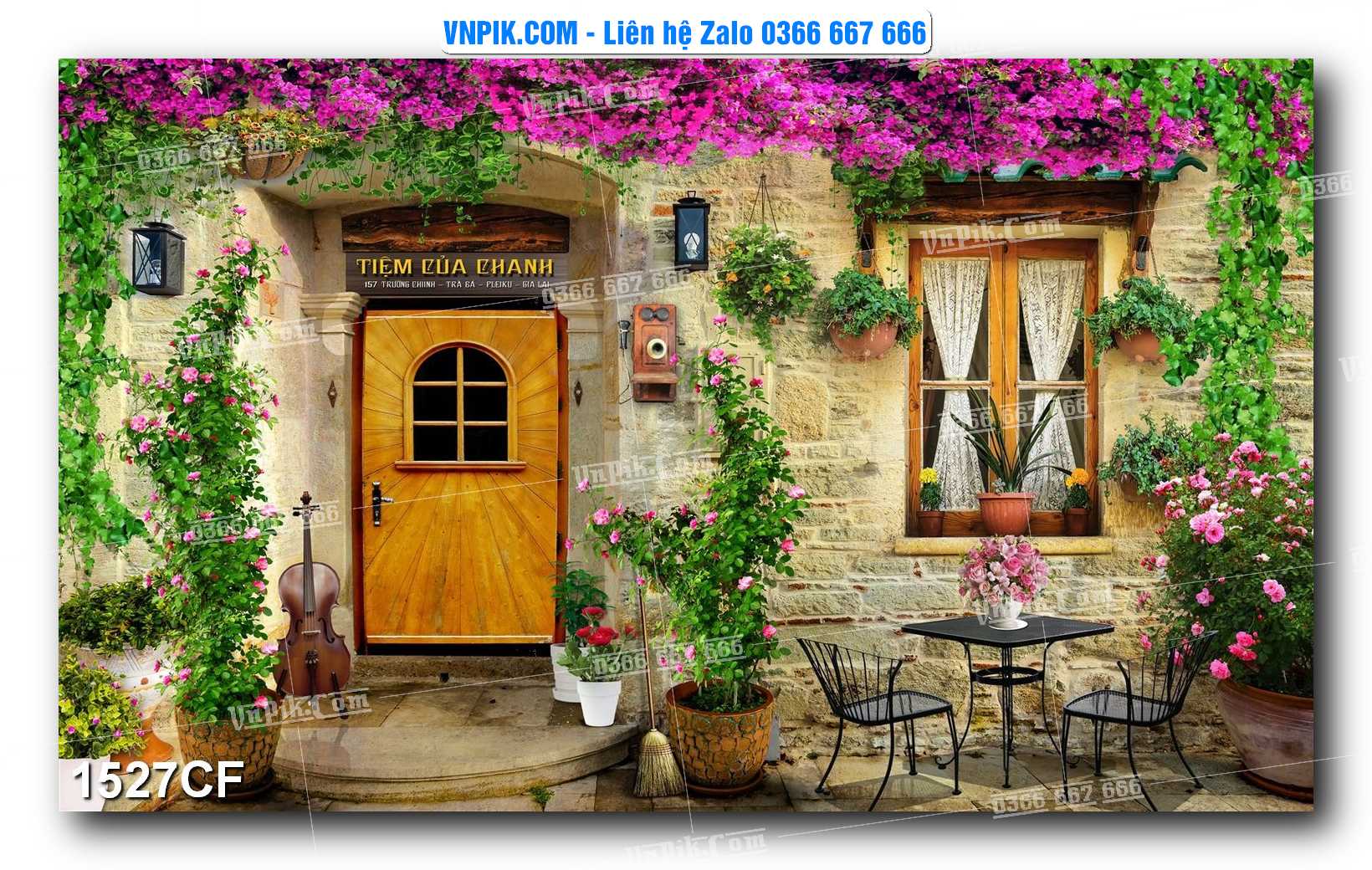 Tranh tường trang trí quán cà phê – trà chanh – trà sữa mã 1527CF