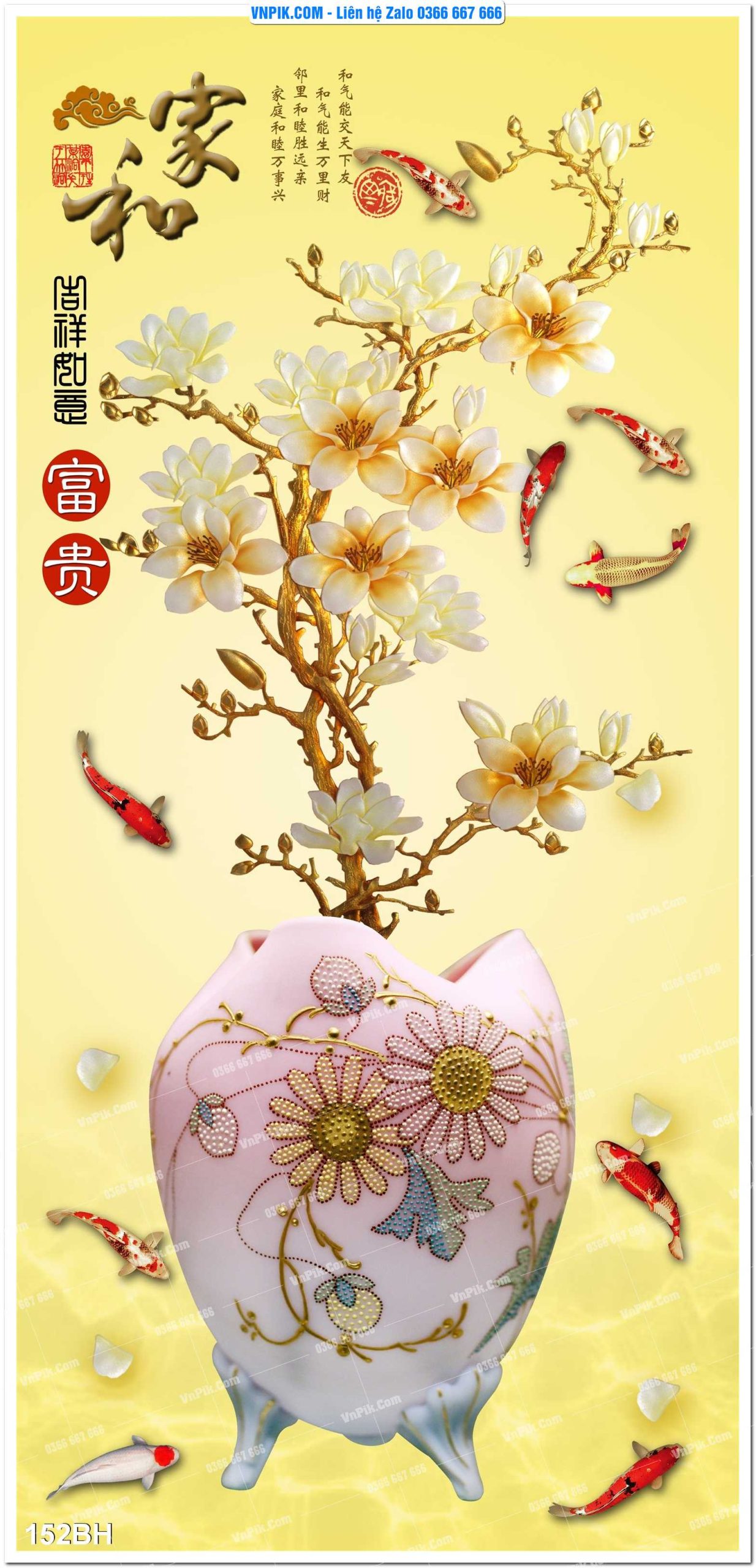 Tranh bình hoa nghệ thuật 152BH