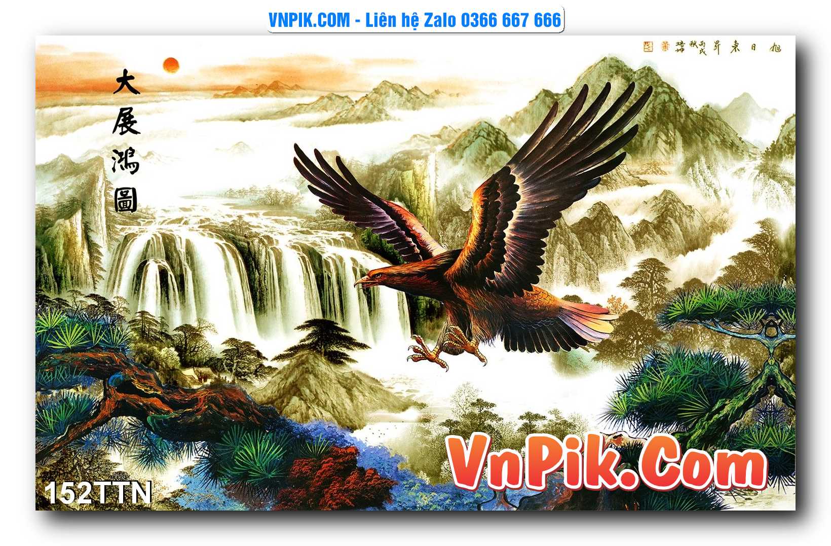 Tranh thác nước – Tranh phong thủy – Tranh treo tường mã 152TTN