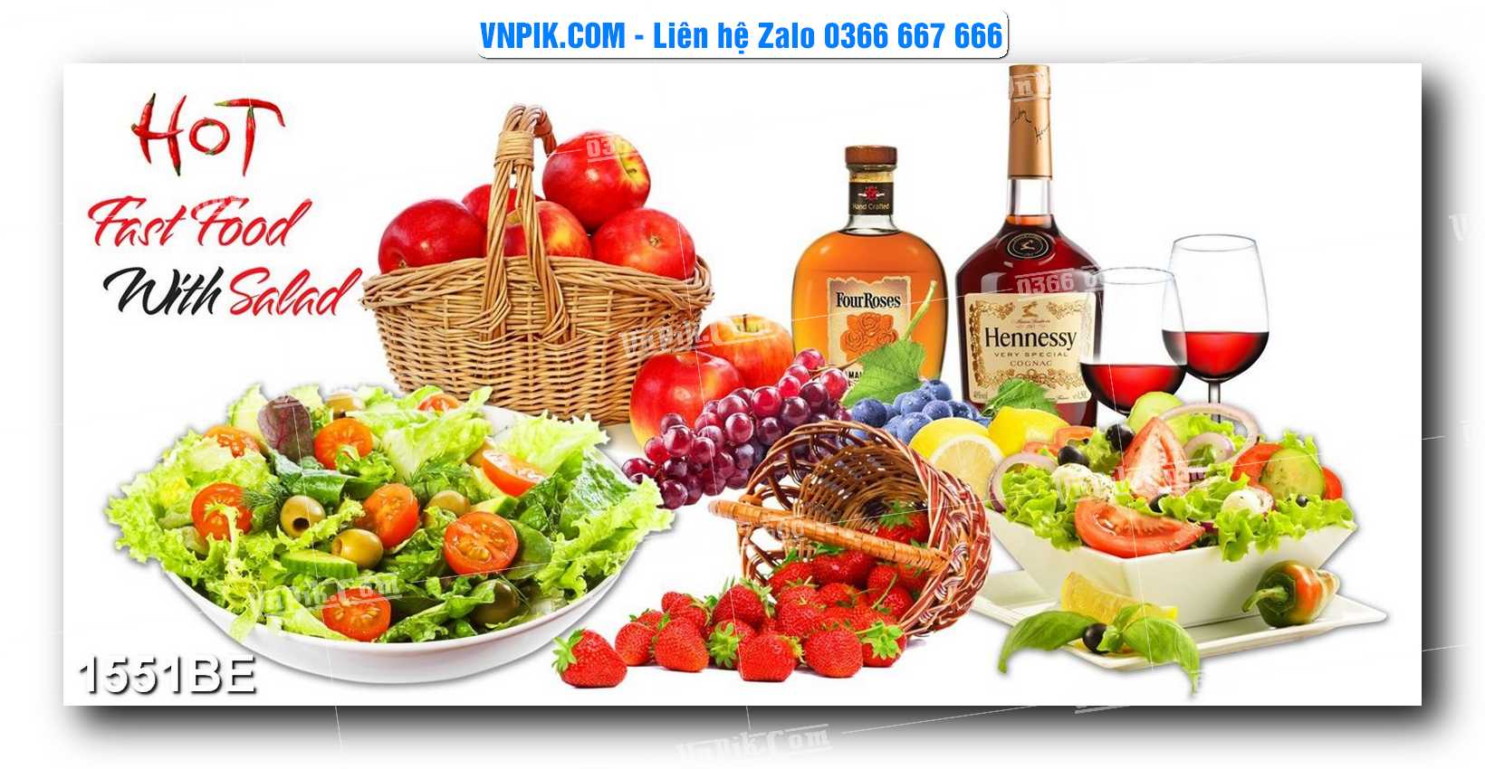Tranh treo tường trang trí phòng bếp đẹp mã 1551BE