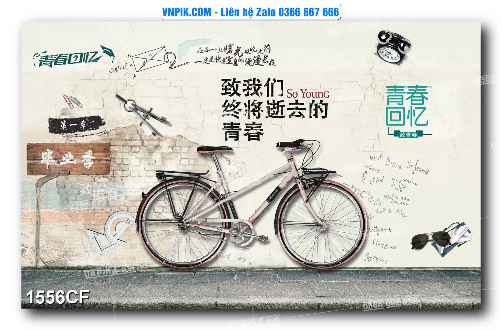 Tranh tường trang trí quán cà phê – trà chanh – trà sữa mã 1556CF