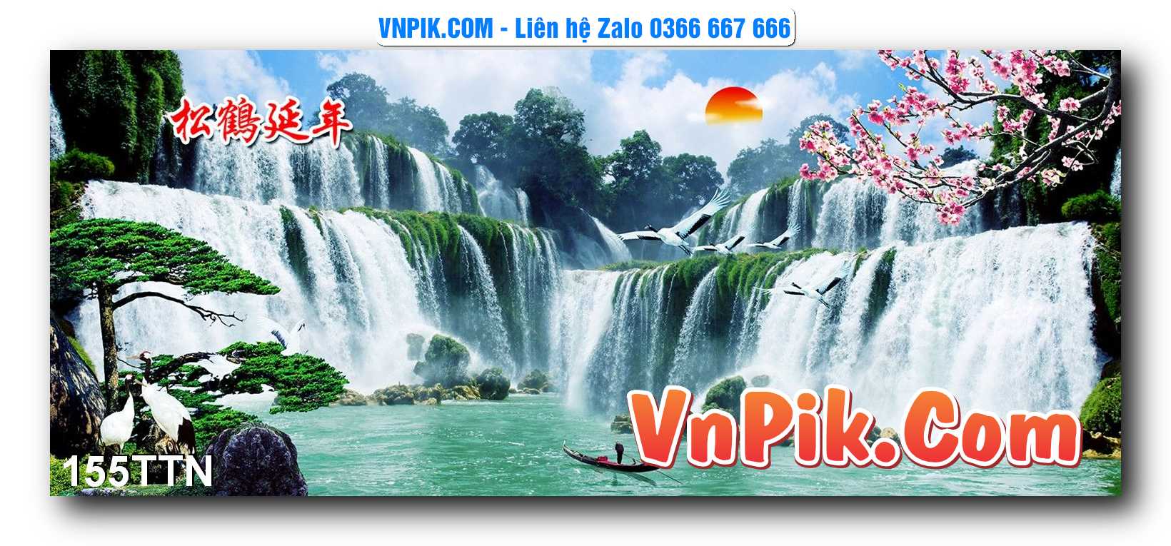 Tranh thác nước – Tranh phong thủy – Tranh treo tường mã 155TTN
